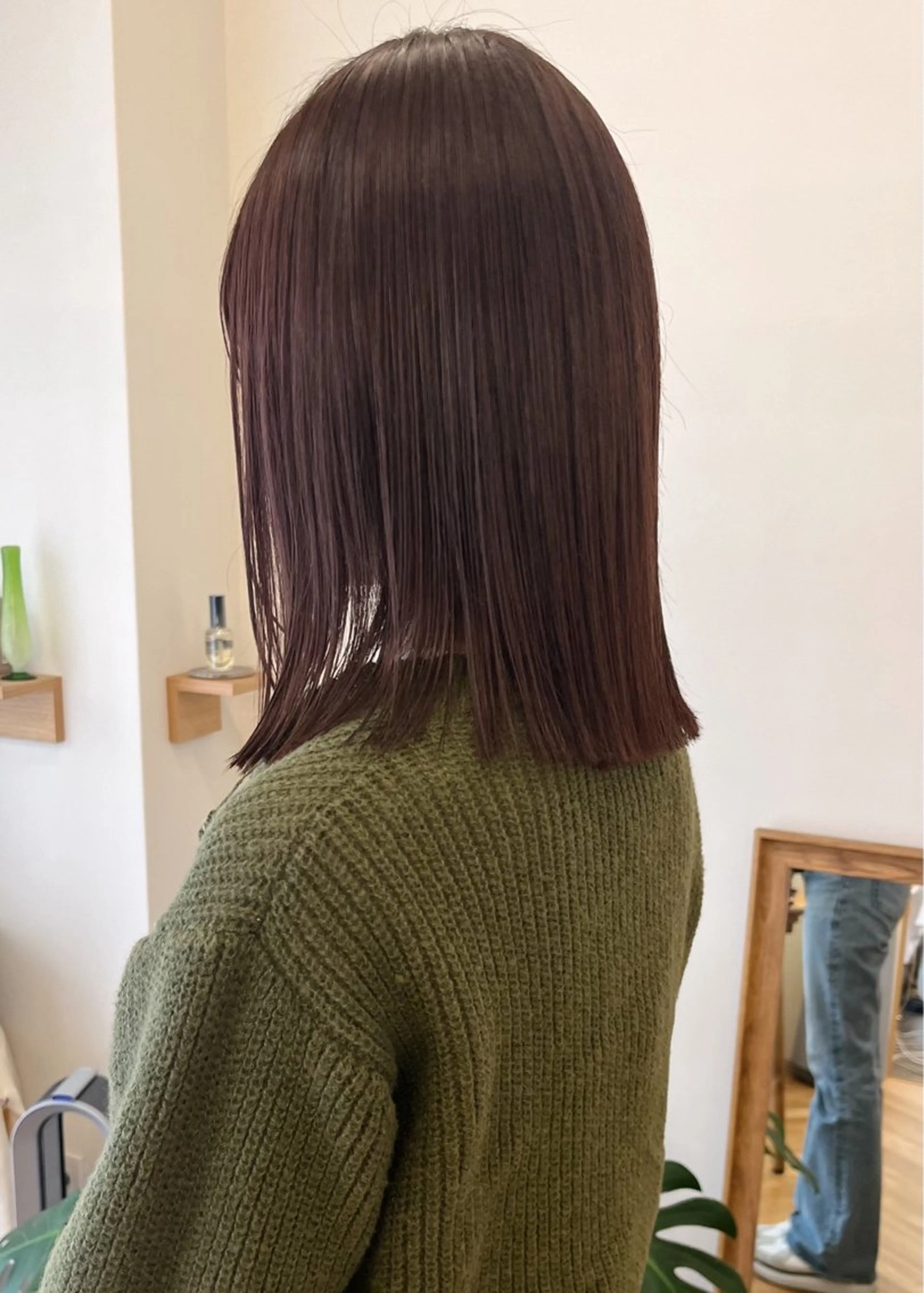 ミディアム ラベンダーブラウン パープルカラー 西山 紗耶香🪽 透明感カラー/ボブのヘアスタイル