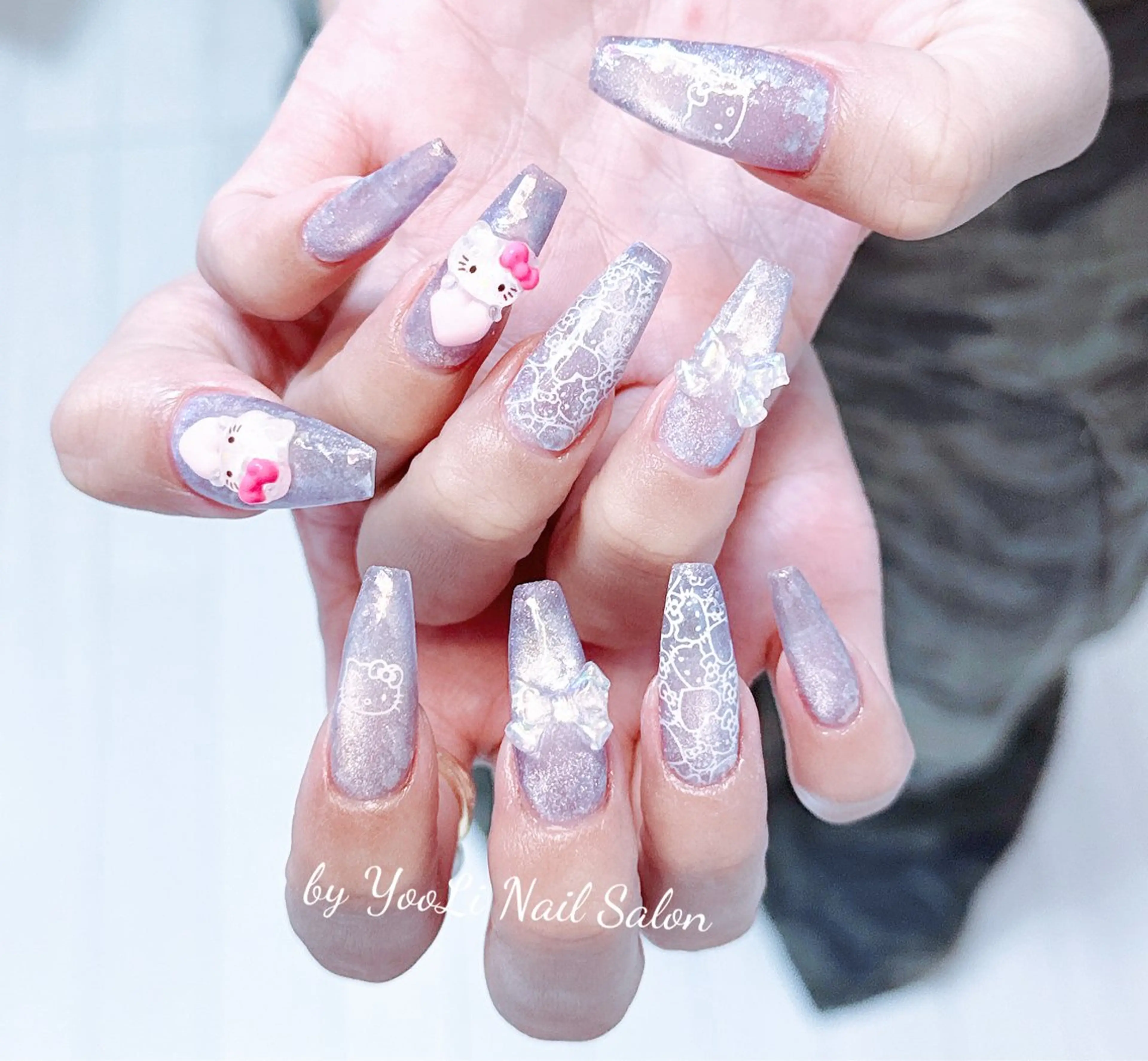 ネイル アートネイル オーロラネイル チークネイル フレンチネイル ガラスフレンチ ハンドネイル 🎀🎀YooLi Nail Salonのネイルデザイン