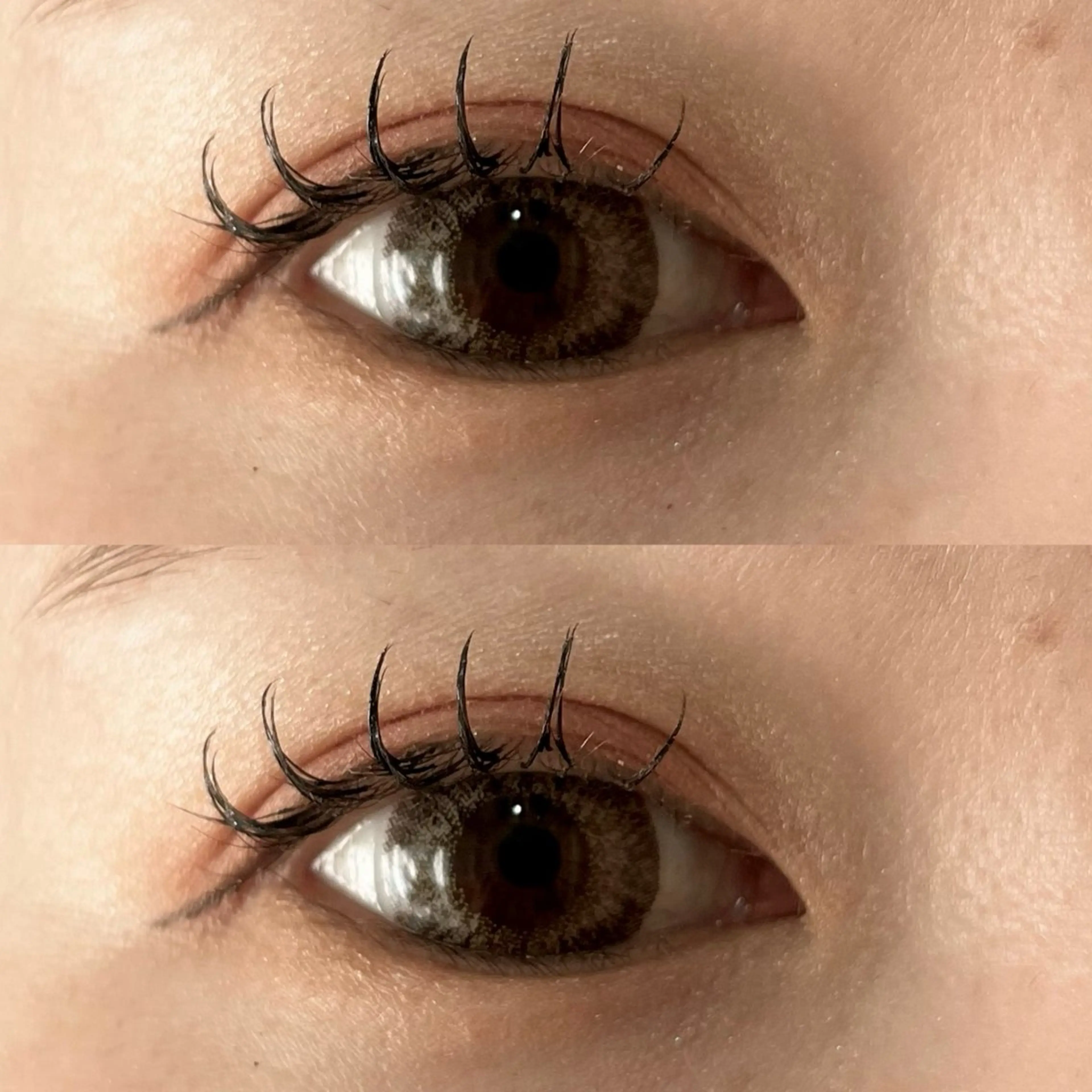 マツエク・マツパ 束感まつ毛 Dカール 韓国風マツエク 一重×まつ毛パーマ ワンホンマツエク ブリーチなしカラー ダブルカラーエクステのヘアスタイル