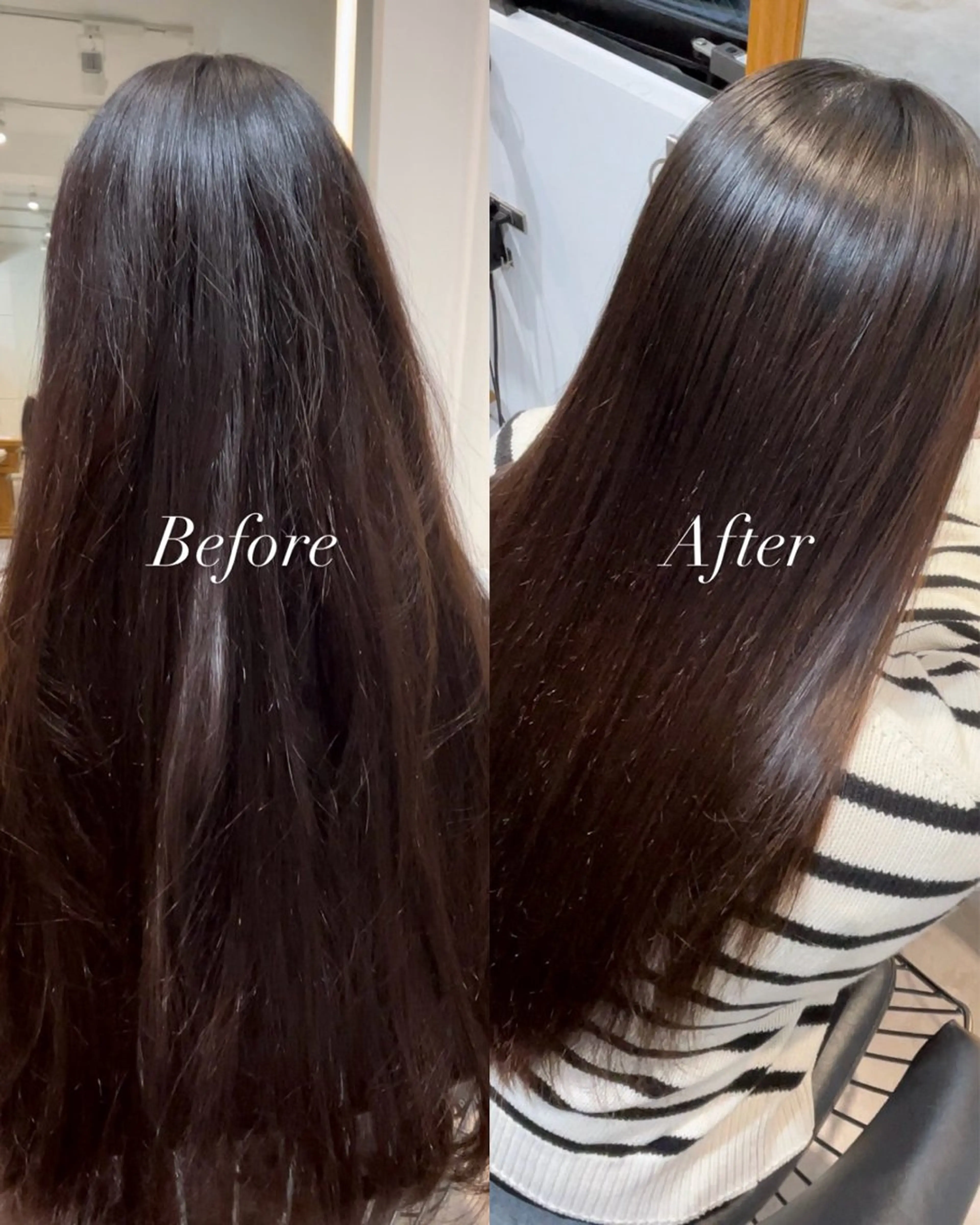 縮毛矯正➕外部補習トリートメント🉐超音波アイロン付き✅ロング料金なし、内部補修ランクup🉑の写真