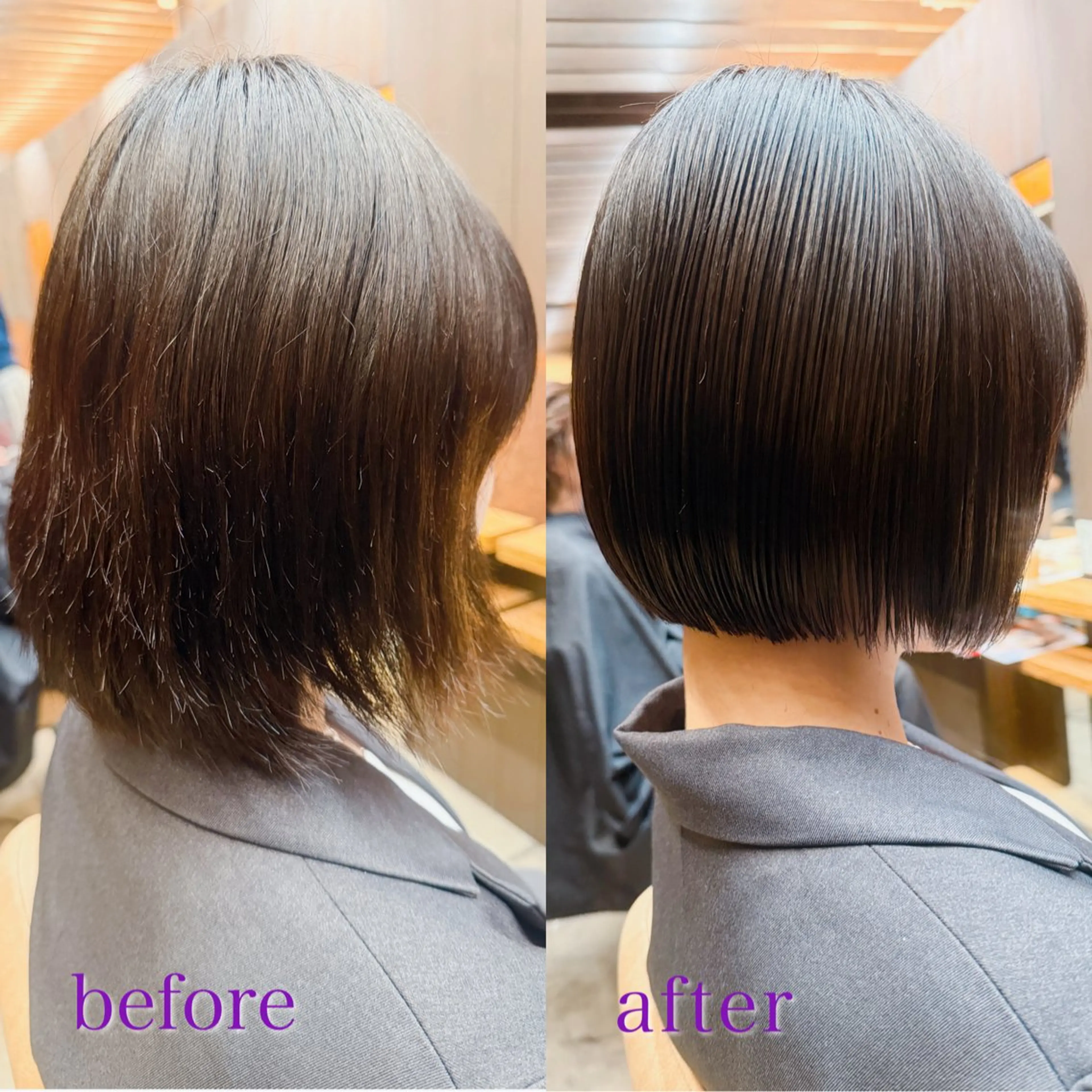 ショート カット ヘアカラー トリートメント 美髪縮毛矯正/ 髪質改善/愛敬響のヘアスタイル
