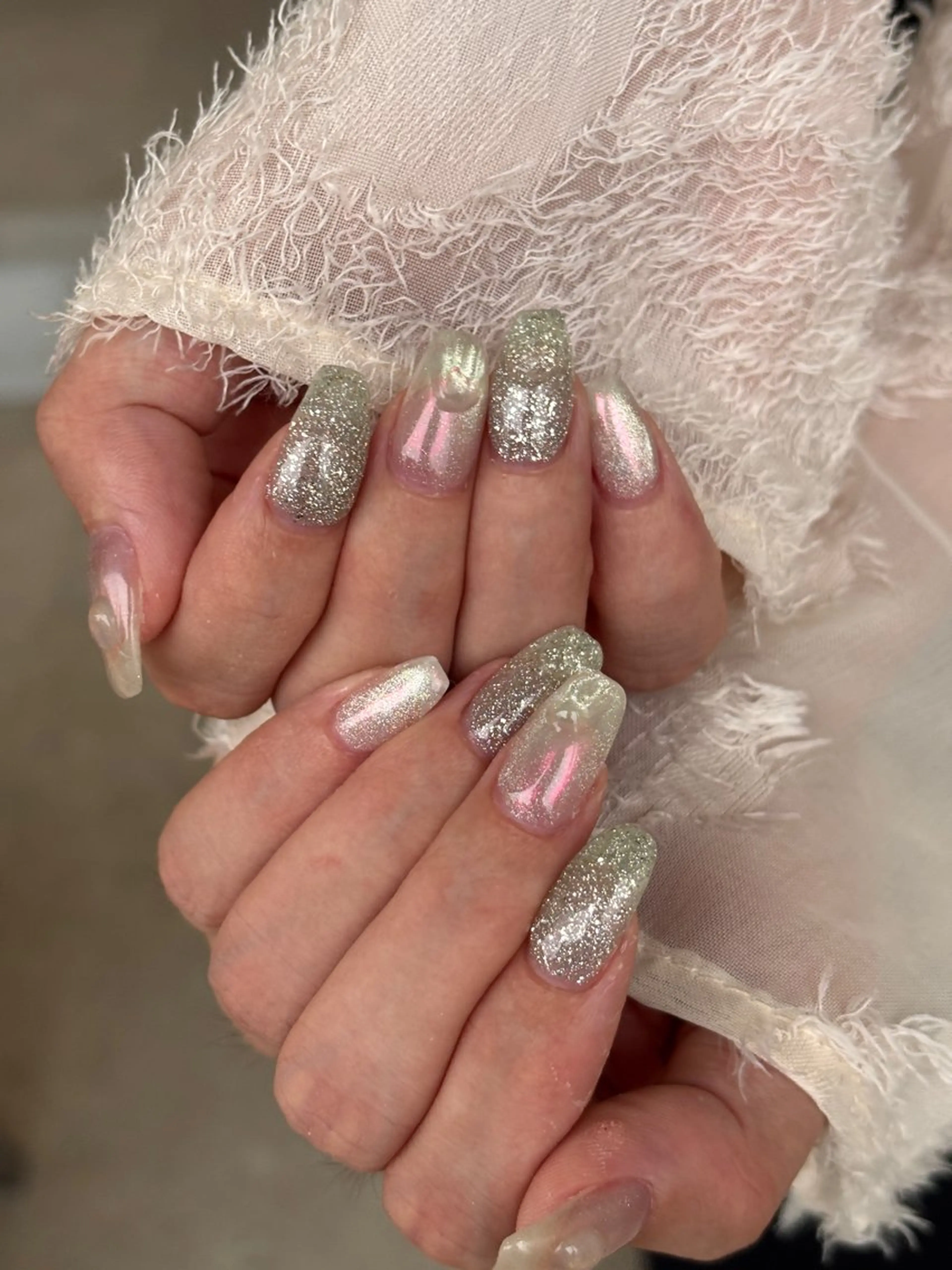 ネイル オーロラネイル フラッシュネイル マグネットネイル 中川 ほののネイルデザイン