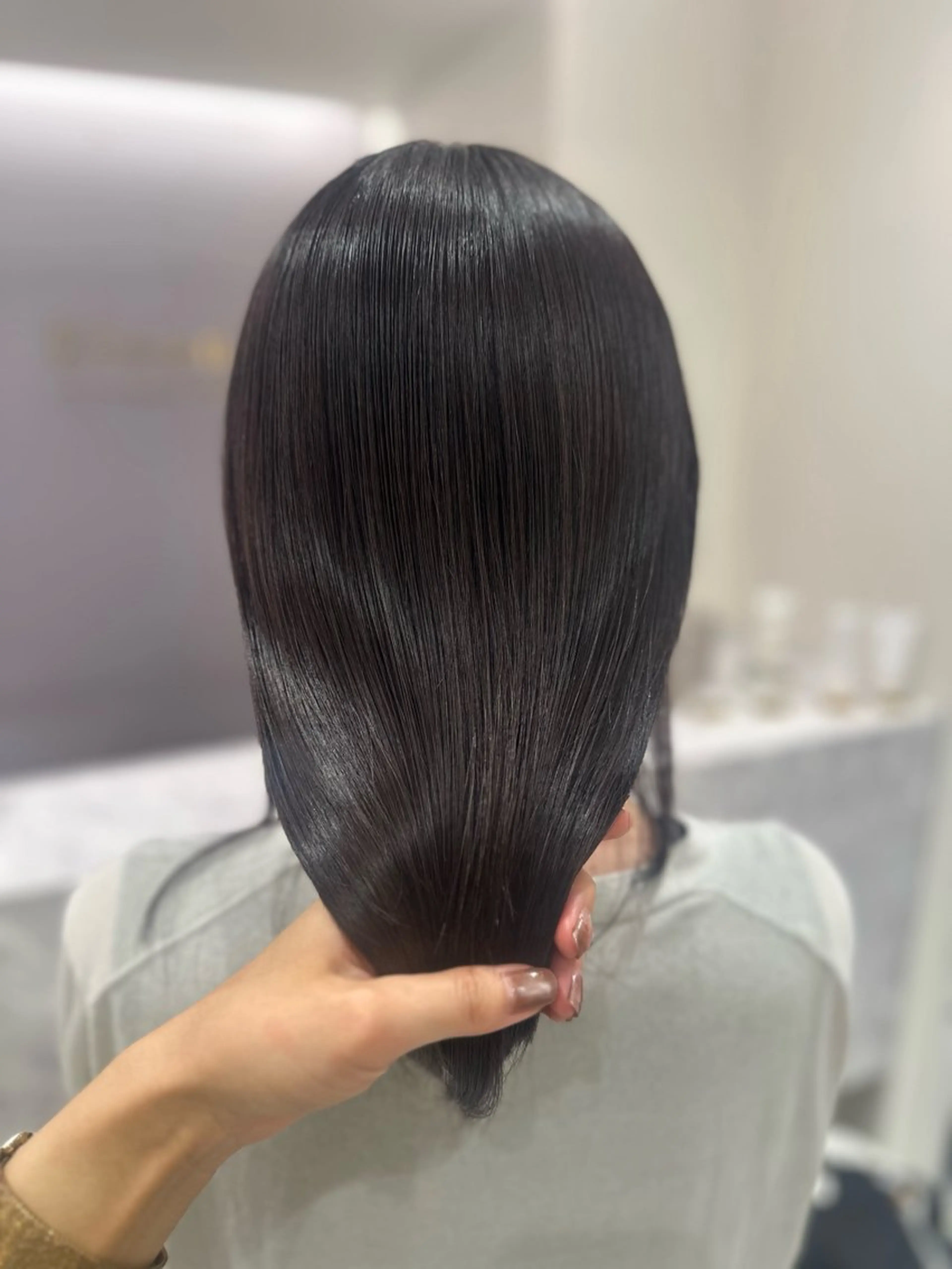 セミロング カラー カット ヘアカラー トリートメント 韓国レイヤー✨ yasuko銀座のヘアスタイル