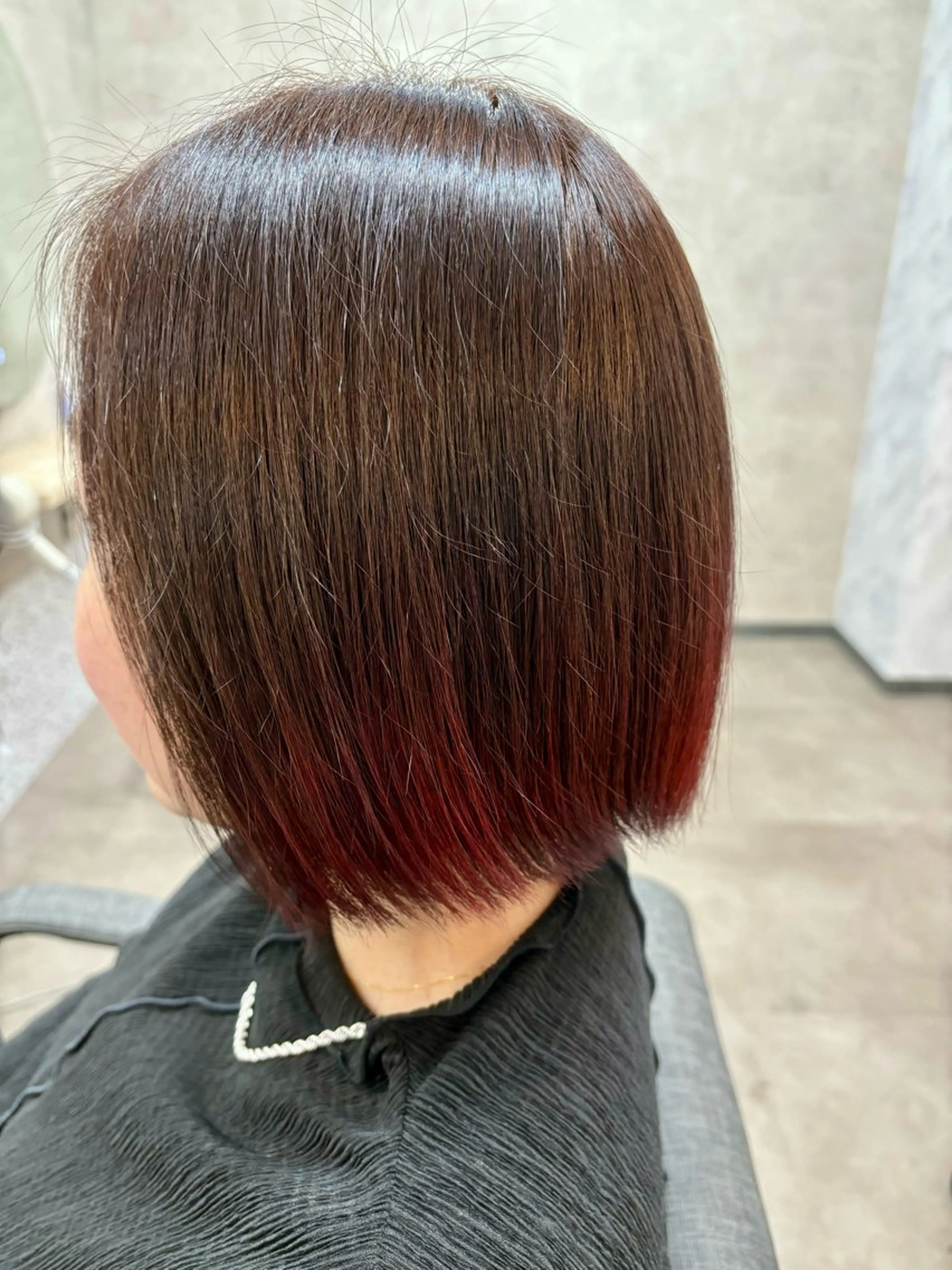 marbb付き　カット＋縮毛矯正＋カラー＋水トリートメントの写真