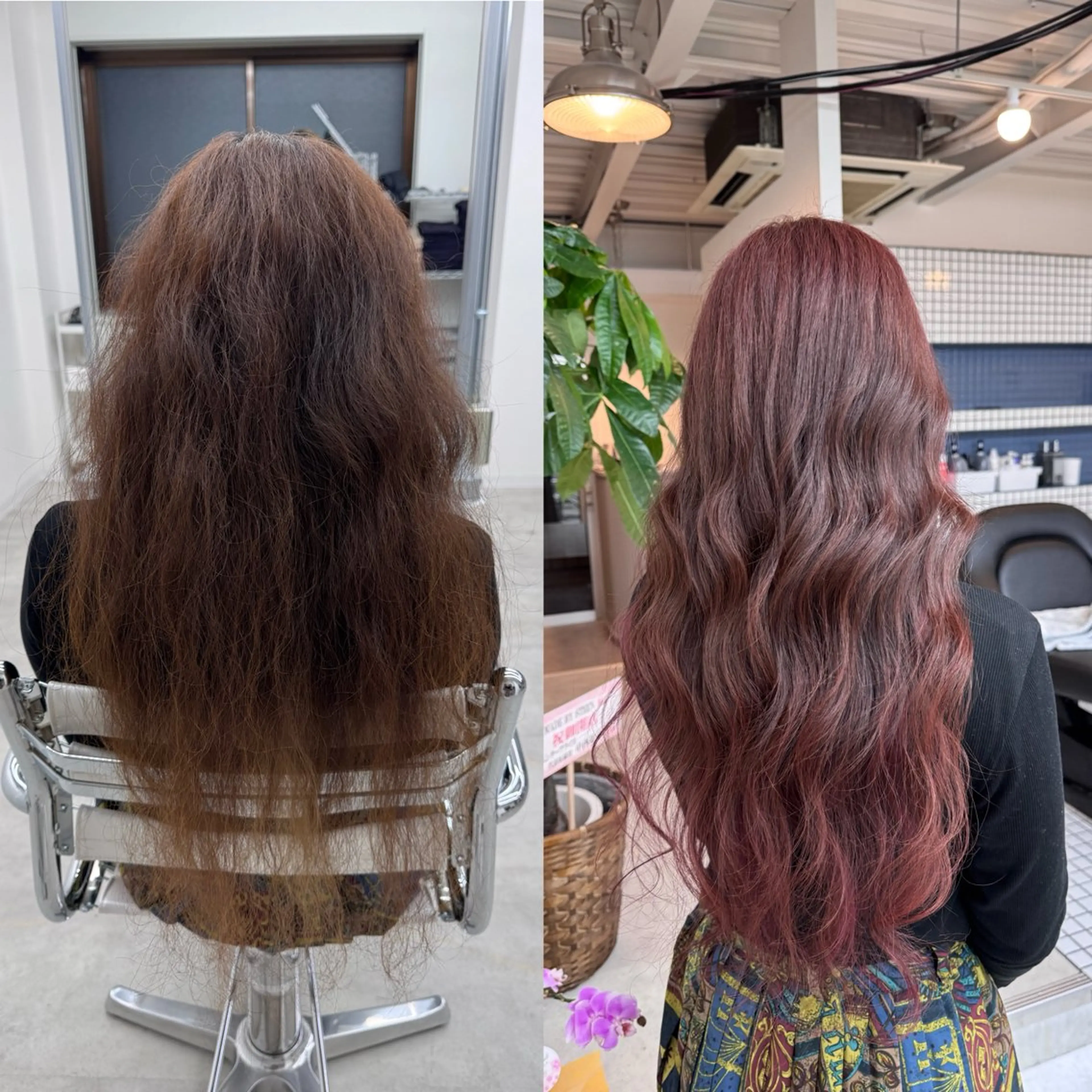 ロング カラー ピンクカラー STEEN所属・KOHARU STEENのヘアスタイル