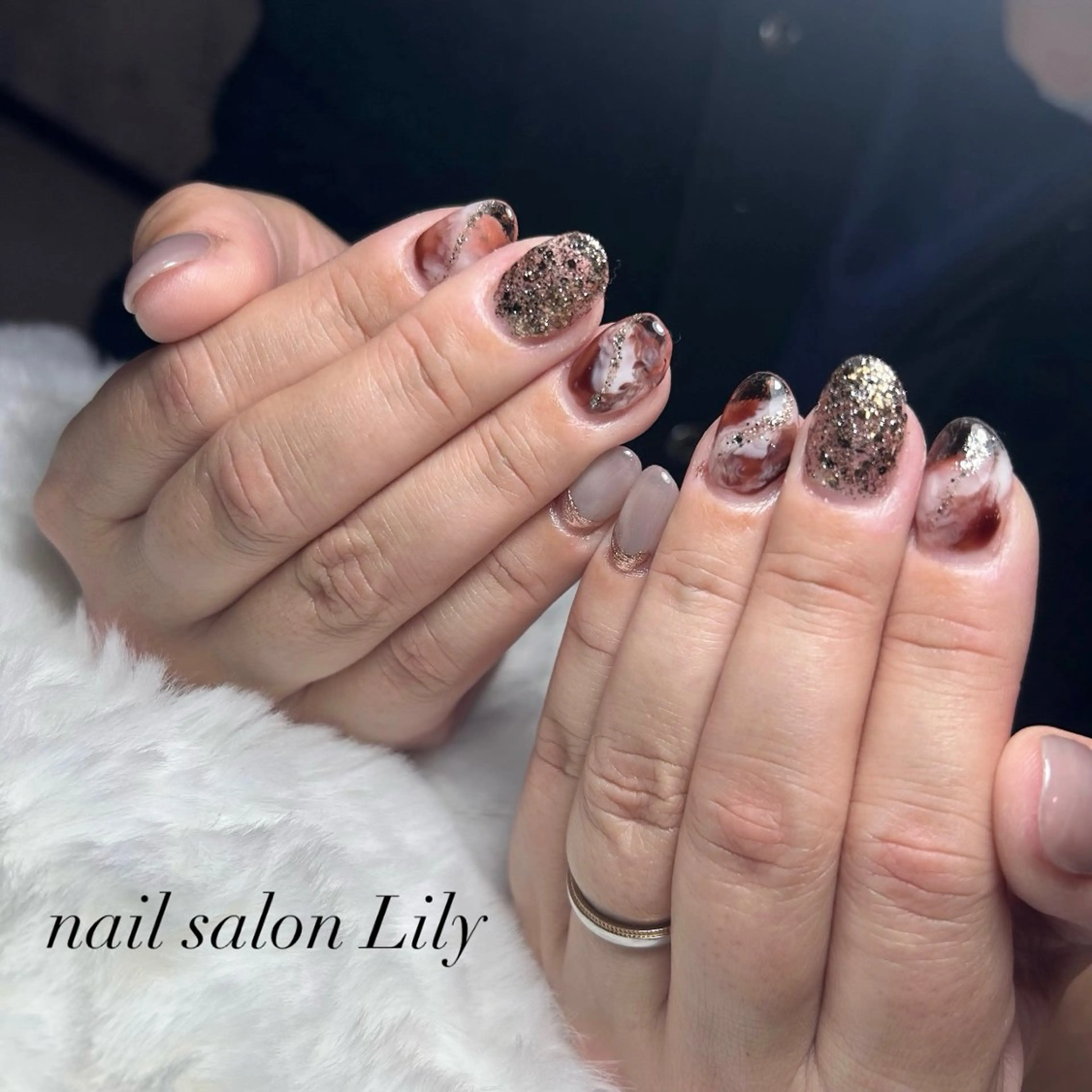 ネイル ニュアンスネイル ハンドネイル nail salon Lily所属・藤田 璃々のネイルデザイン
