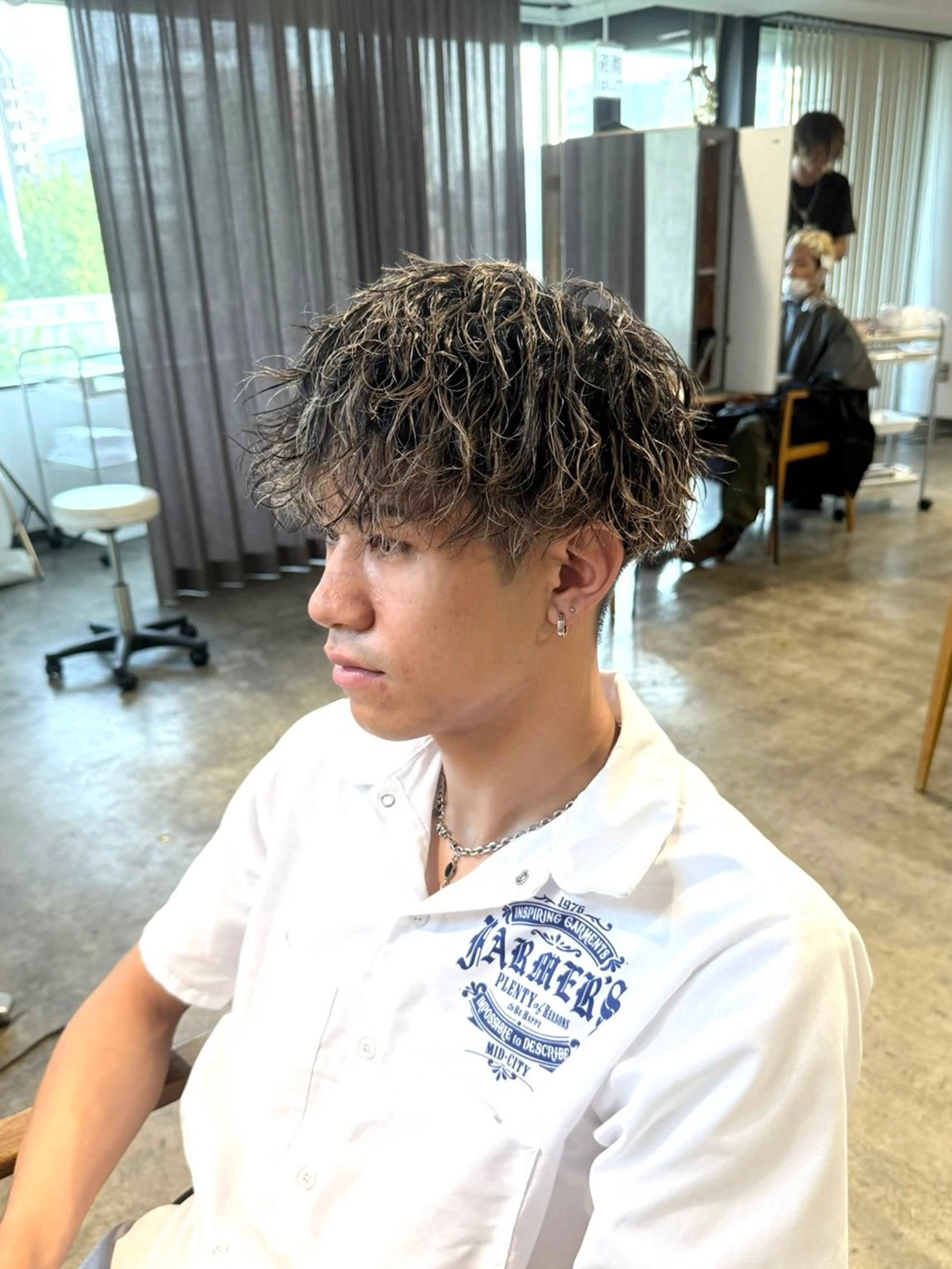 パーマ メンズ メンズハイライト メンズパーマ カット パーマ トリートメント 骨格補正施術/メンズ 専門美容師/YUYAのヘアスタイル