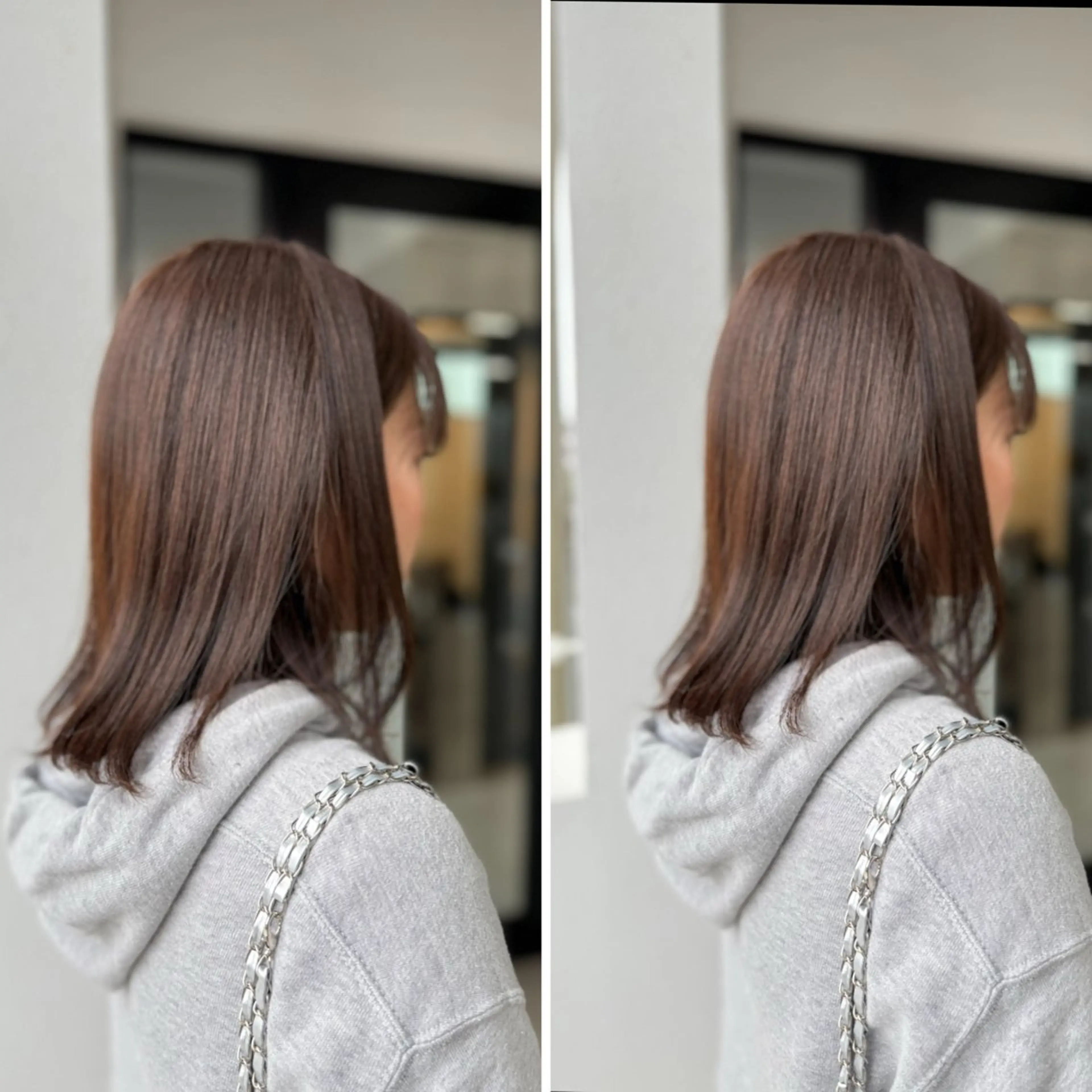 ミディアム カラー ブラウンカラー 透明感カラー 富原 そらのヘアスタイル