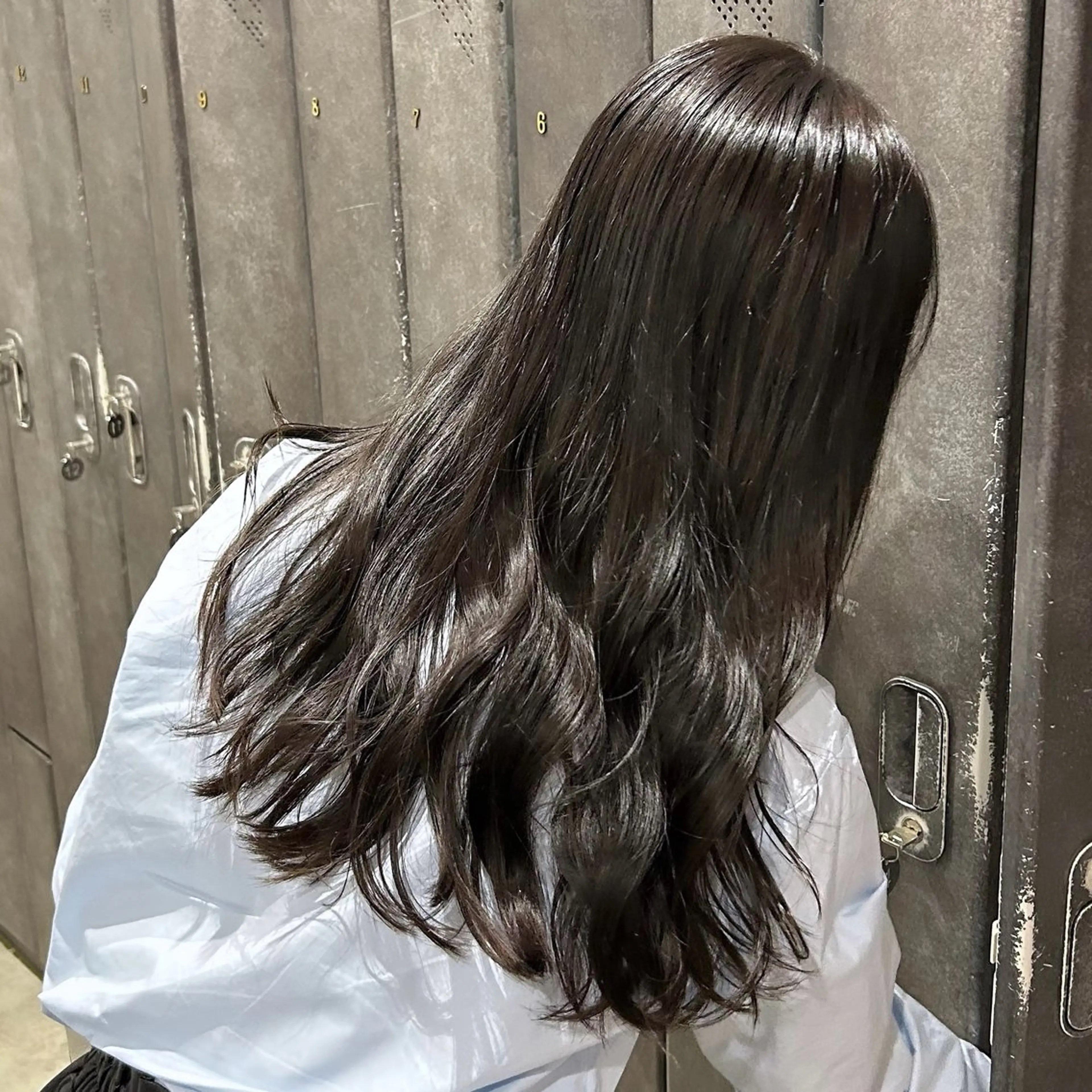 ロング カラー アッシュ アッシュグレー アッシュグレージュ グレージュ ヘアカラー nana/ボブ/ レイヤー/梅田のヘアスタイル