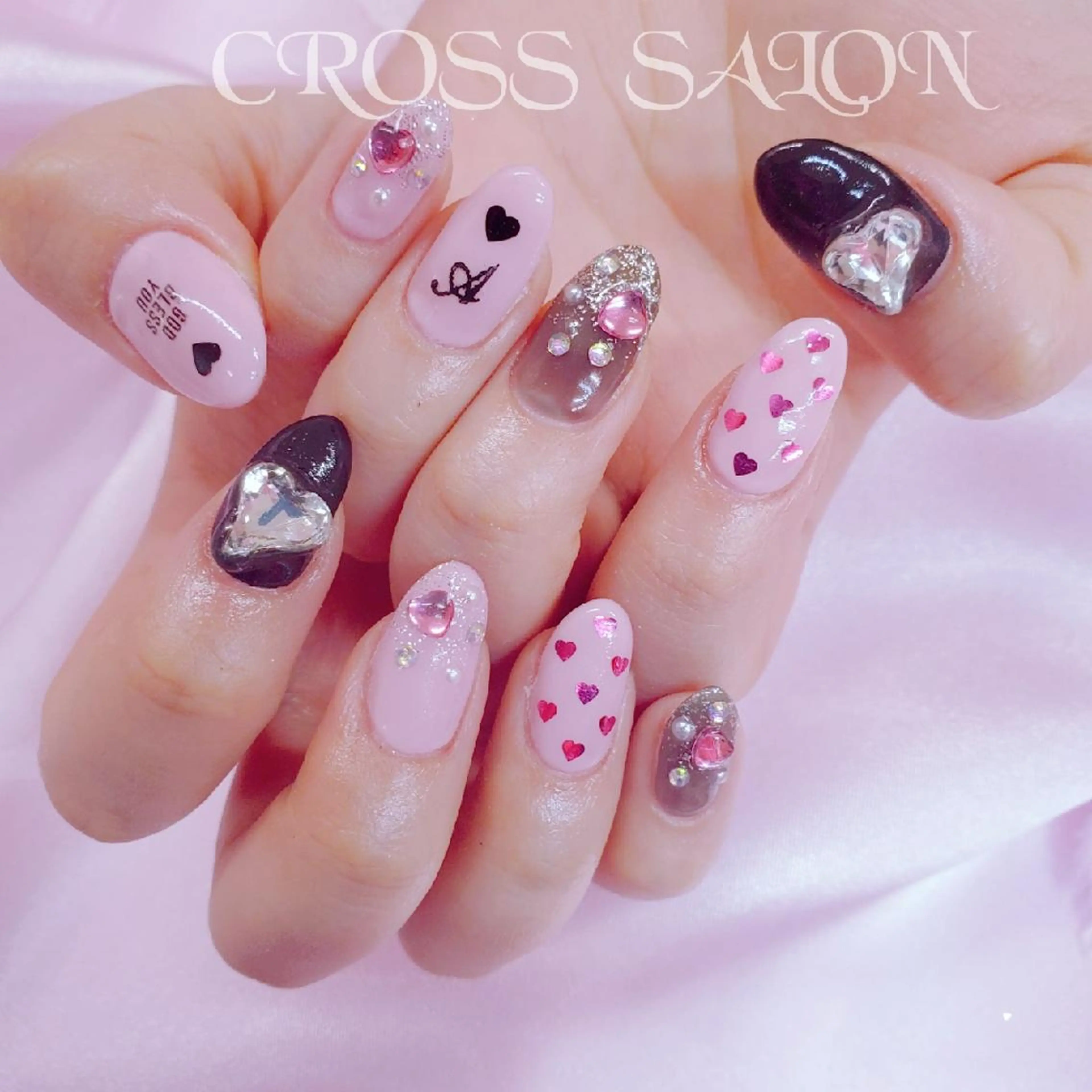 ネイル 長さ出し 氷ネイル・うるうるネイル 韓国ネイル ネイルチップ CROSS SALON/Lazy所属・CROSS  クロス　のネイルデザイン
