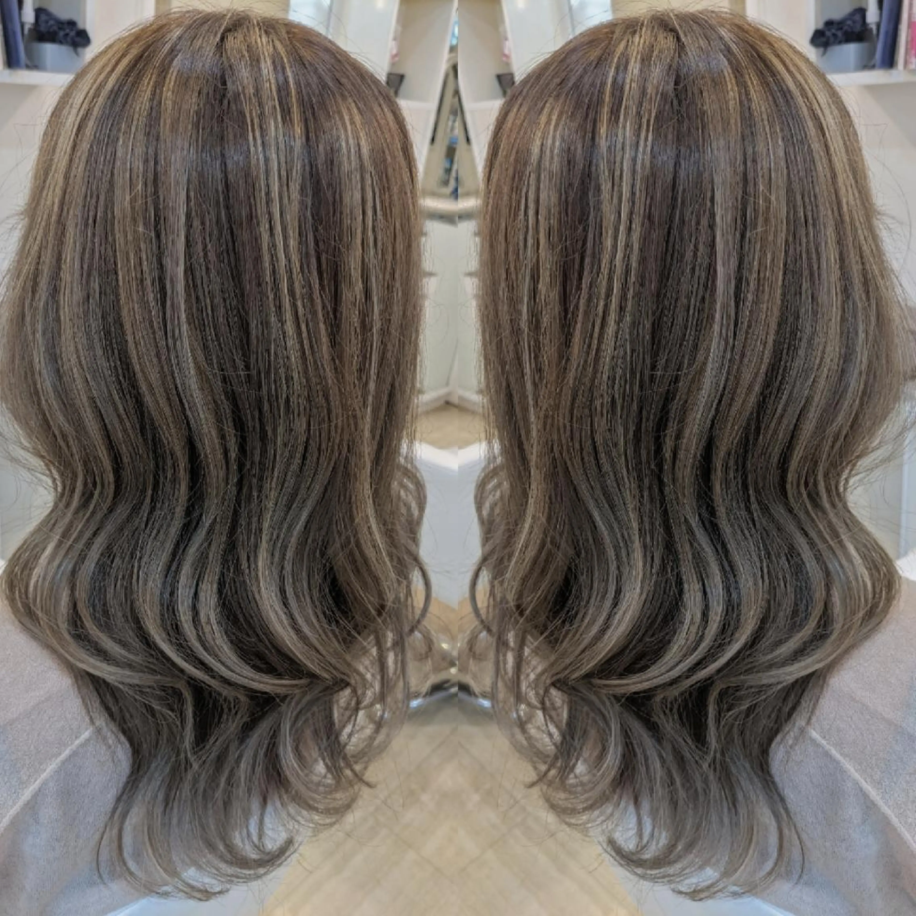 ロング ハイライト 池田 恵久美のヘアスタイル