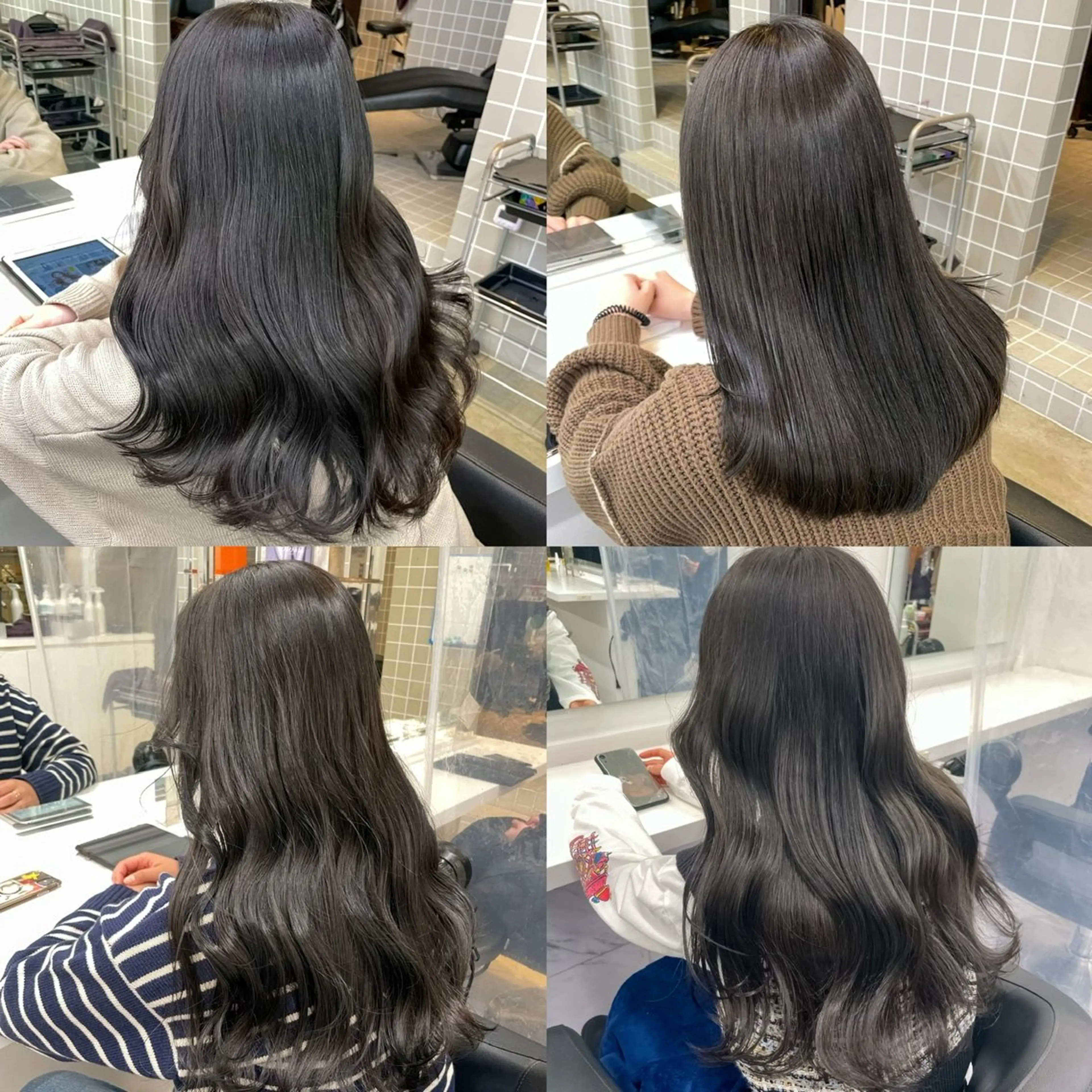 カラー 赤み消し韓国ヘア レイヤー縮毛🤍渡邉のヘアスタイル