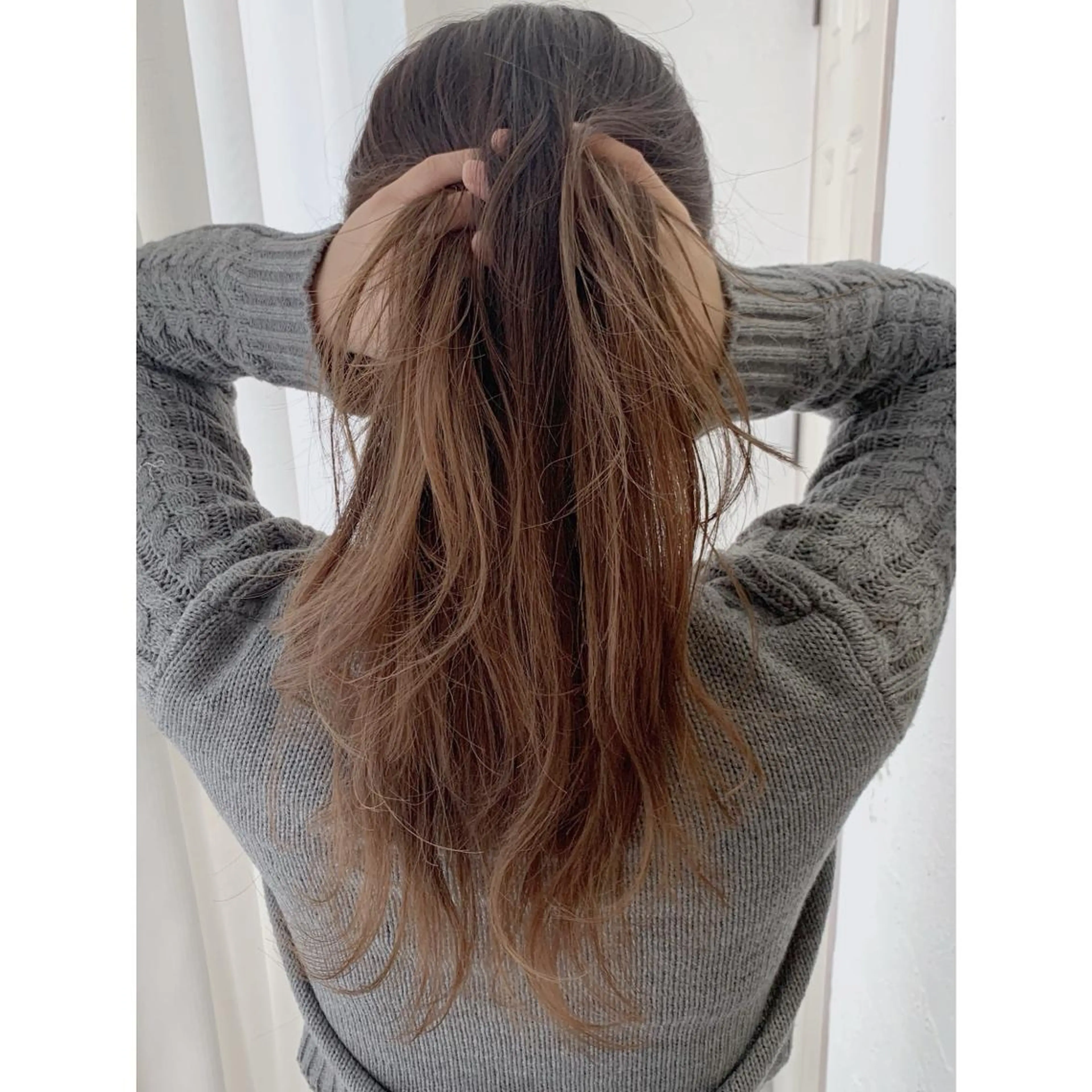 ロング カラー カット ヘアカラー fio マナミのヘアスタイル