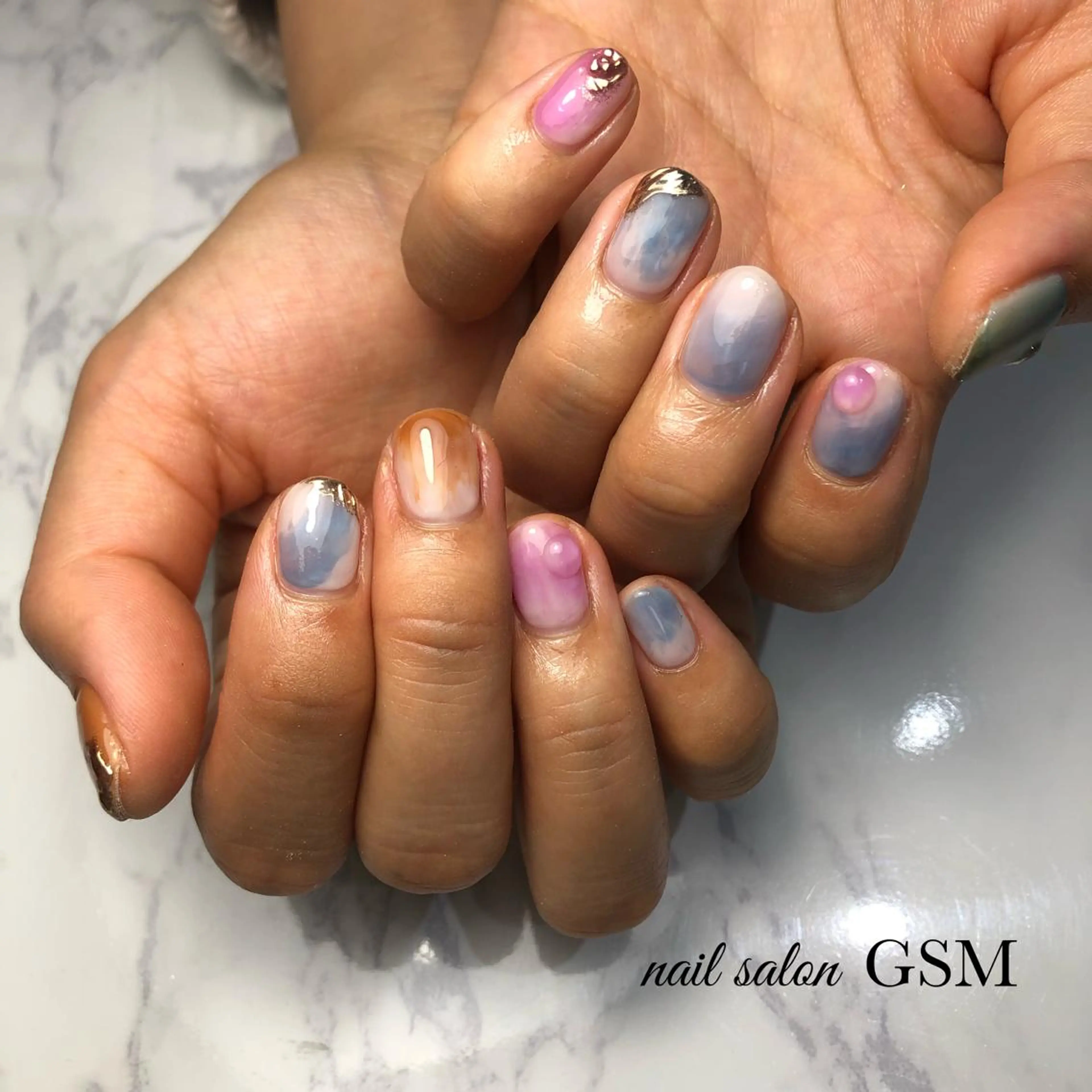 ネイル ニュアンスネイル ハンドネイル nail salon GSMのネイルデザイン