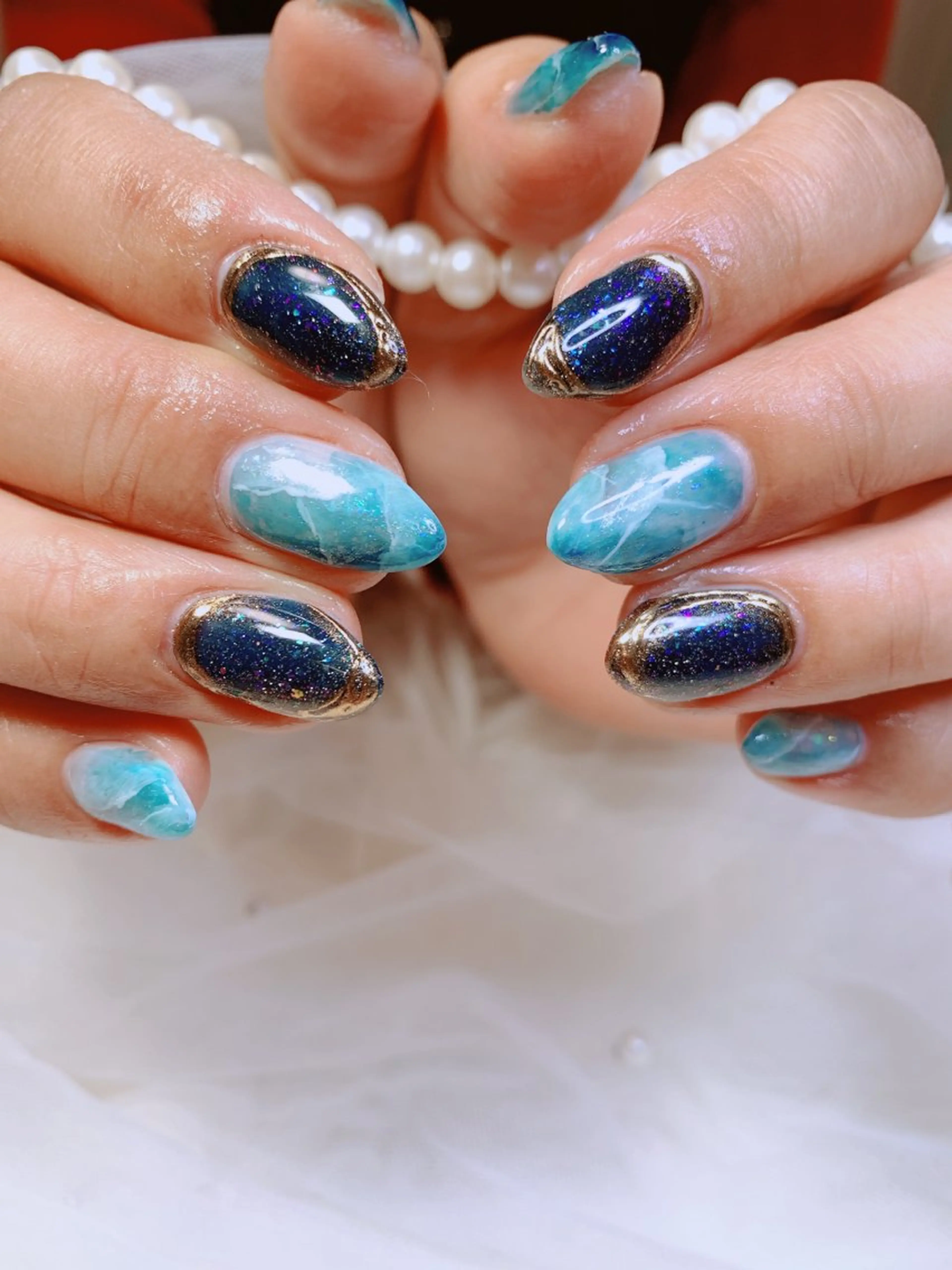 ネイル ミラーネイル 高島 夏海のネイルデザイン