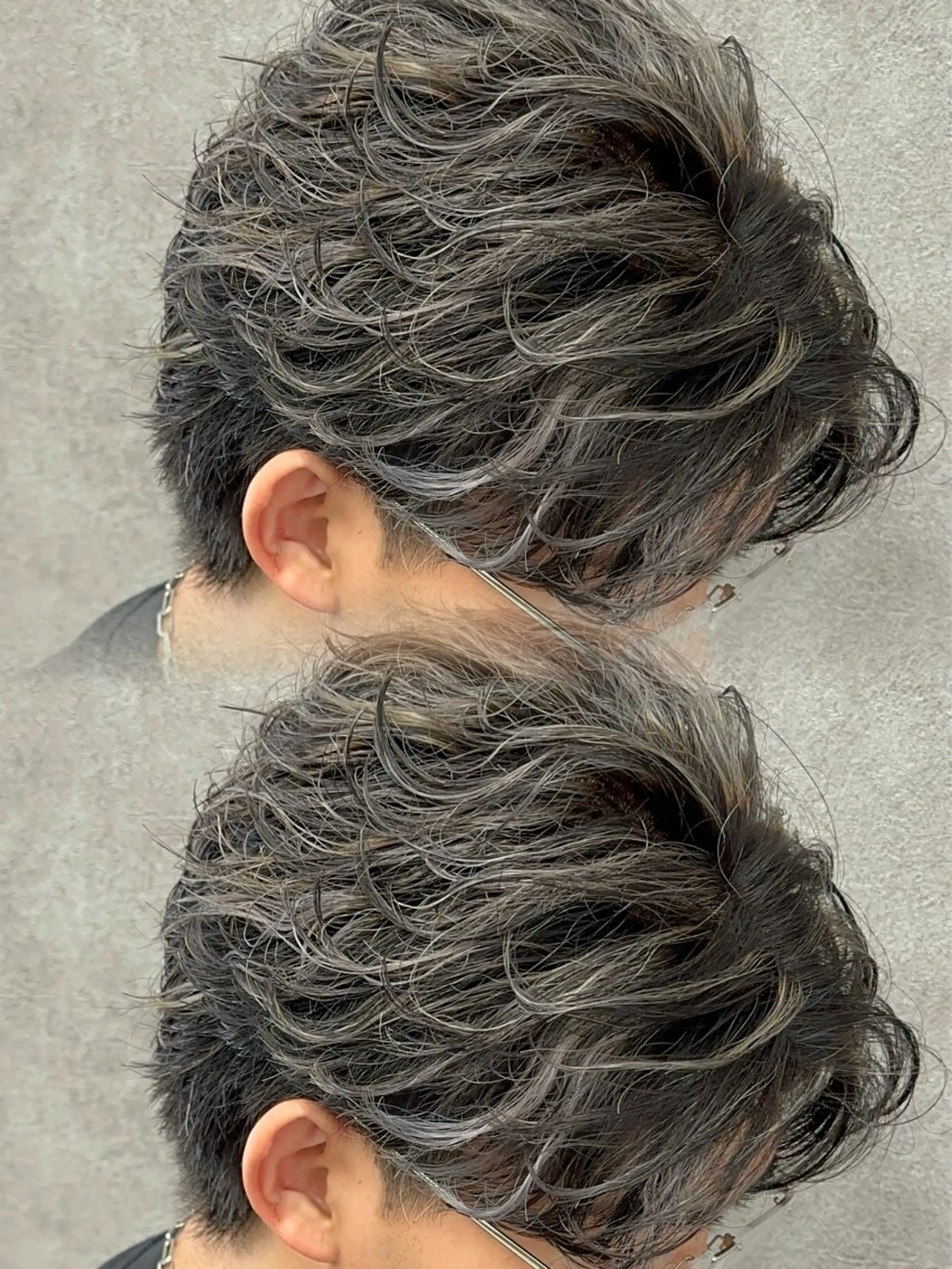 カラー パーマ メンズ フェザーパーマ メンズパーマ ニュアンスパーマ カット パーマ 札幌美容室 /光👑のヘアスタイル