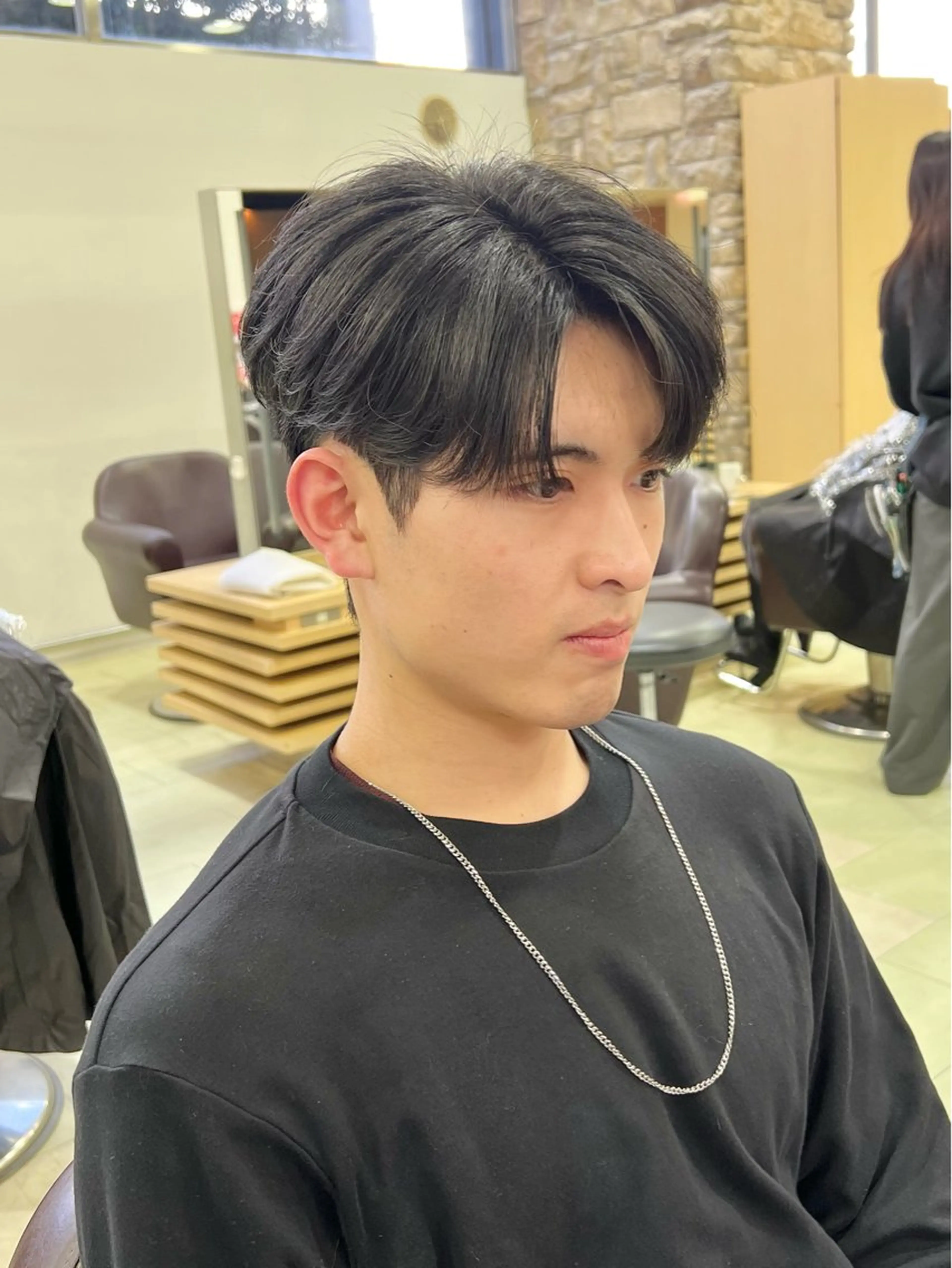 ショート カラー パーマ メンズ カット パーマ ﾎｯﾄﾍﾟｯﾊﾟｰ に移行中【かな】のヘアスタイル