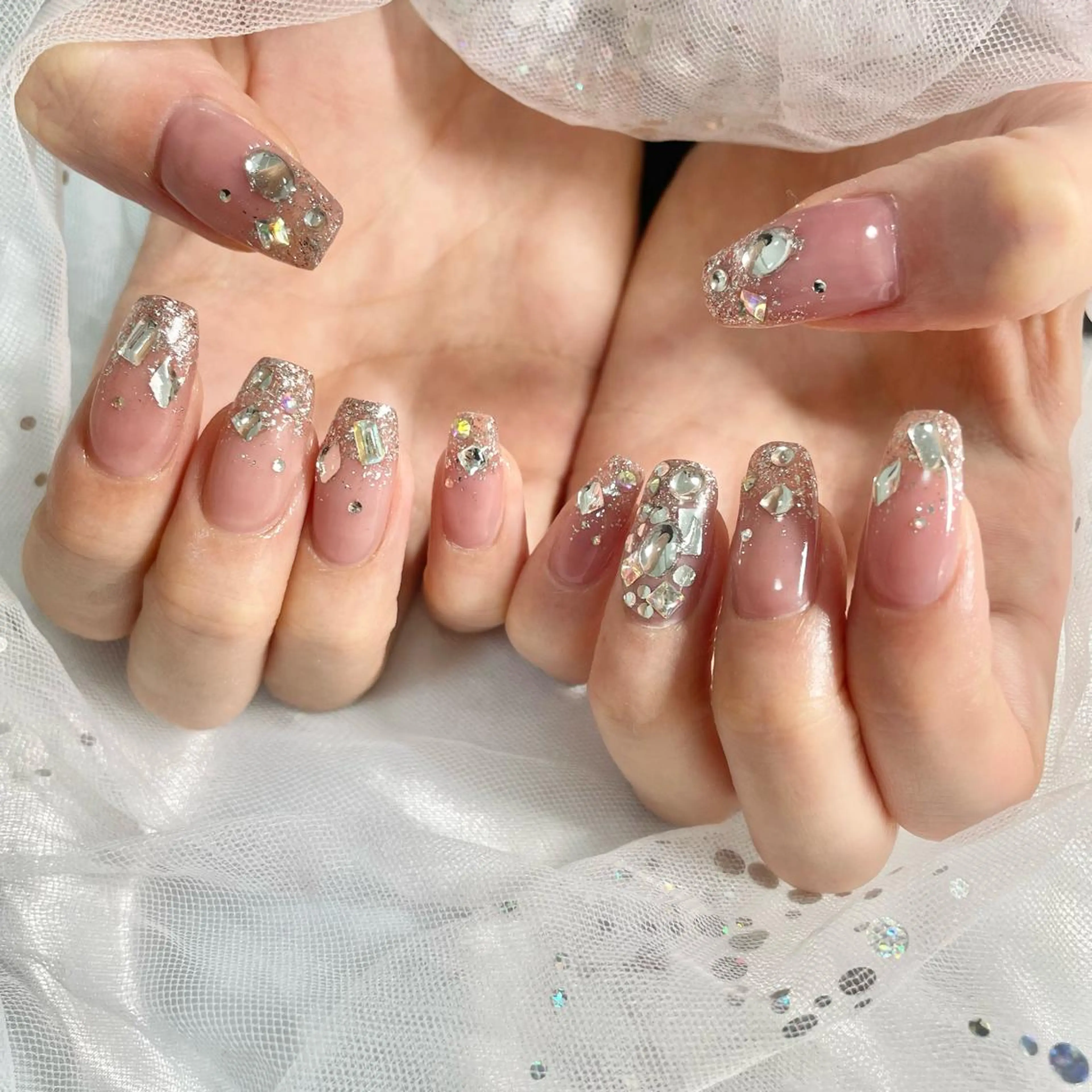 ネイル キラキラネイル ワンホンネイル ハンドネイル フットネイル 🎀AYAKO 🎀中韓ネイルのネイルデザイン