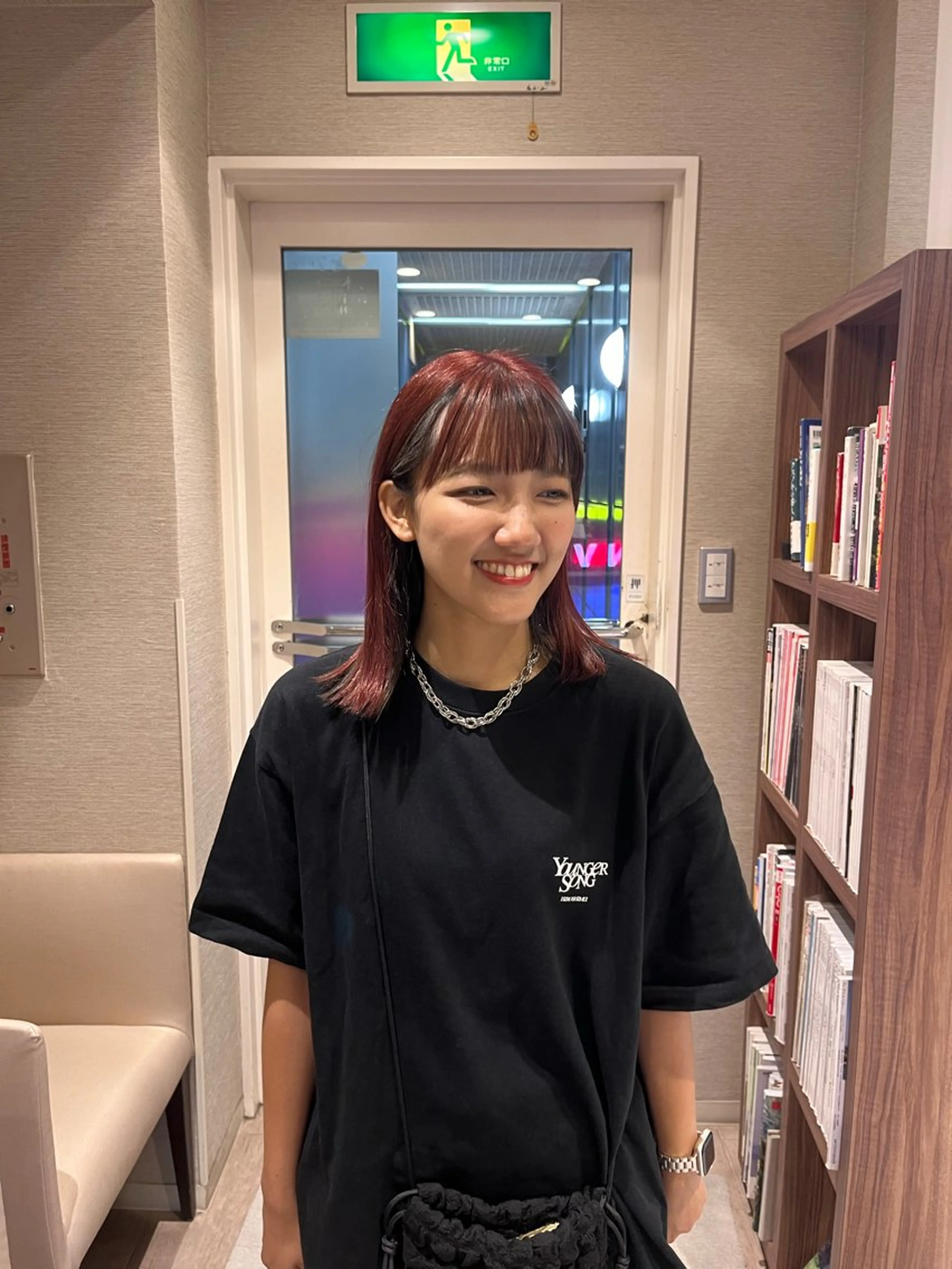 ミディアム カラー パープルカラー dogstar小林諒 レイヤー/パーマのヘアスタイル