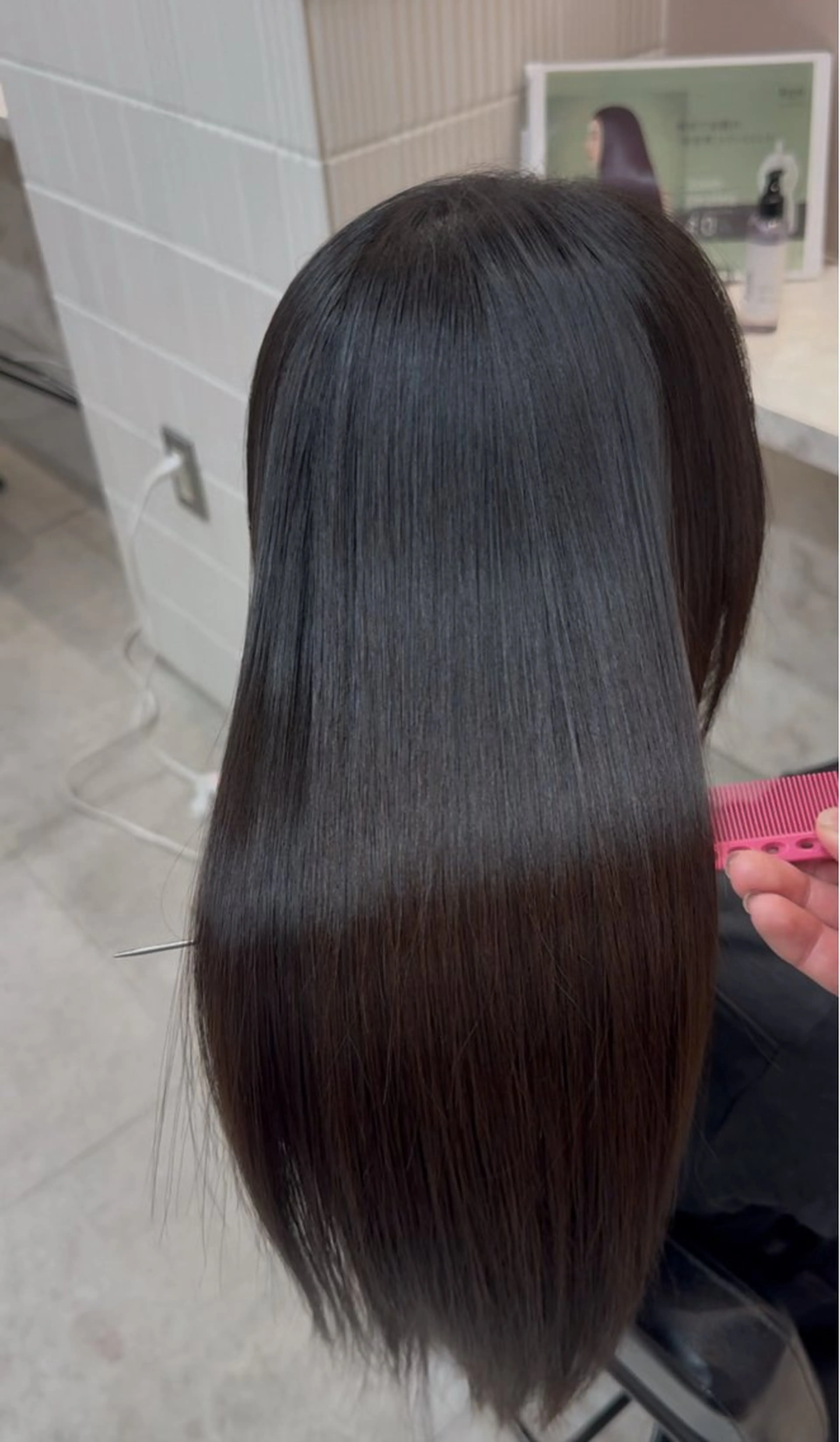 ロング カット 縮毛矯正 トリートメント ガレリアエレガンテ　サカエテン所属・田中俊　縮毛矯正 髪質改善のヘアスタイル