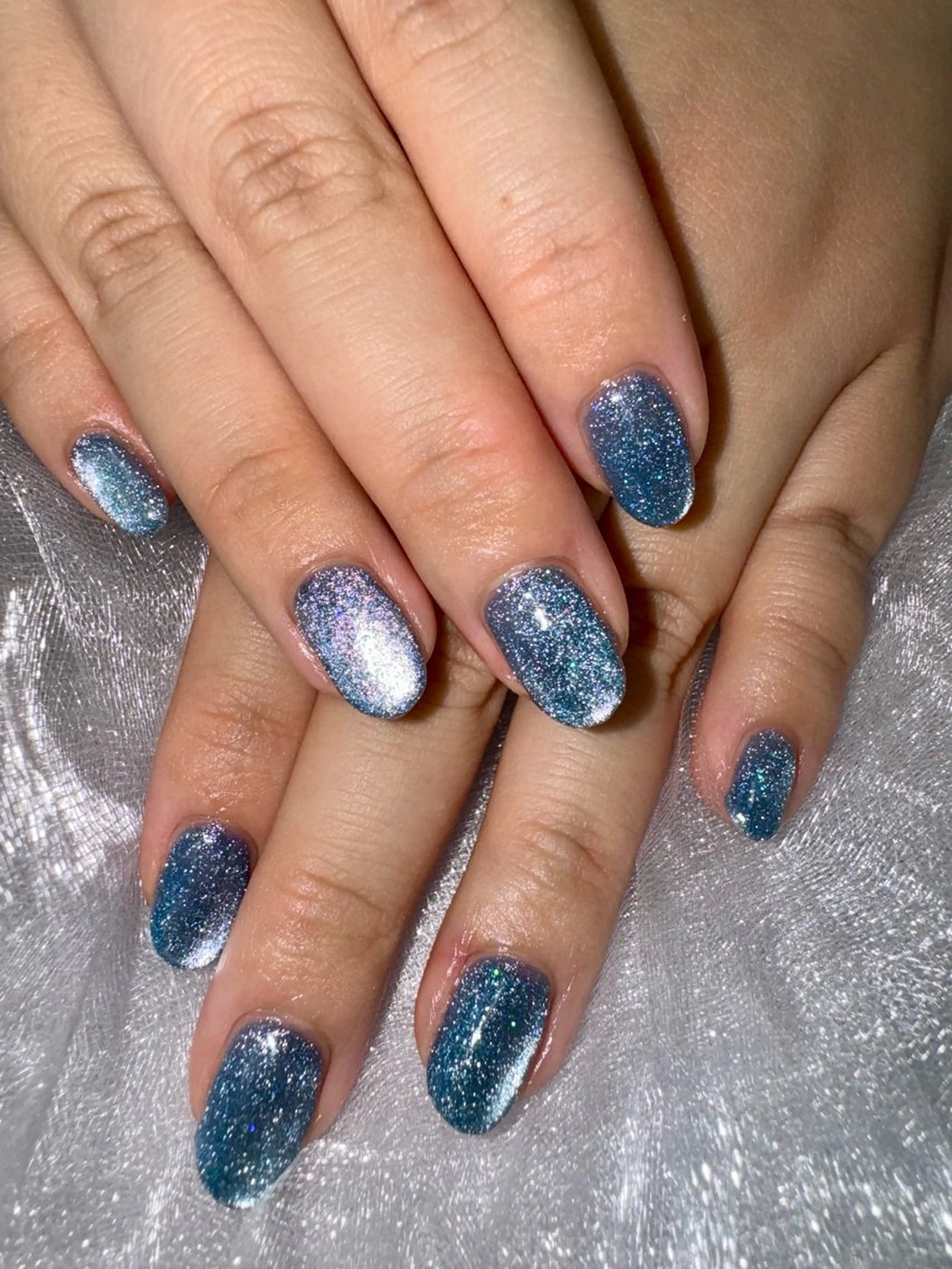 ネイル フラッシュネイル フラッシュマグ 氷ネイル・うるうるネイル ハンドネイル CALMO WORKSのネイルデザイン