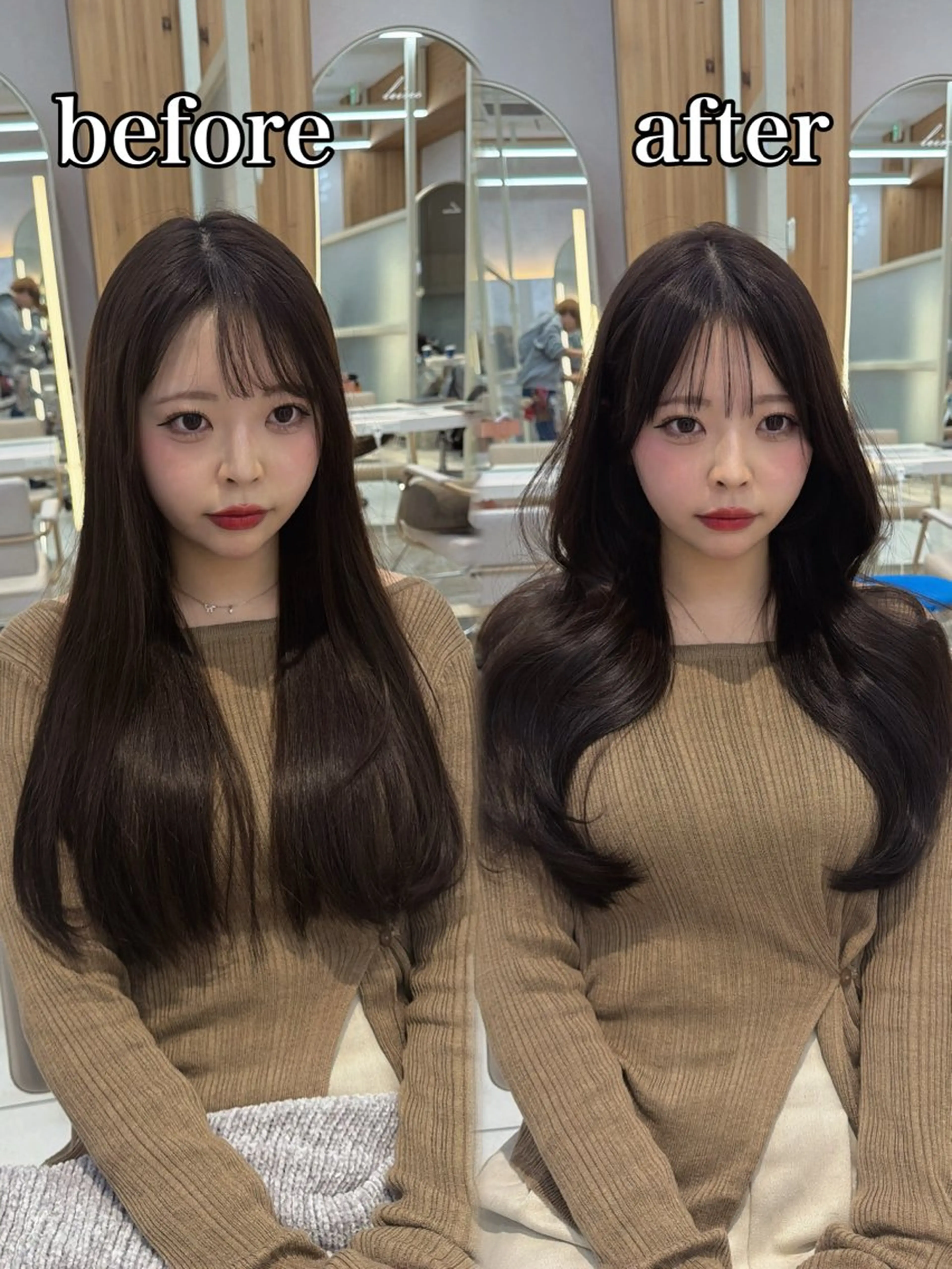 セミロング カット ヘアカラー トリートメント 顔周り/透明感カラー /韓国ヘア/TAKUのヘアスタイル