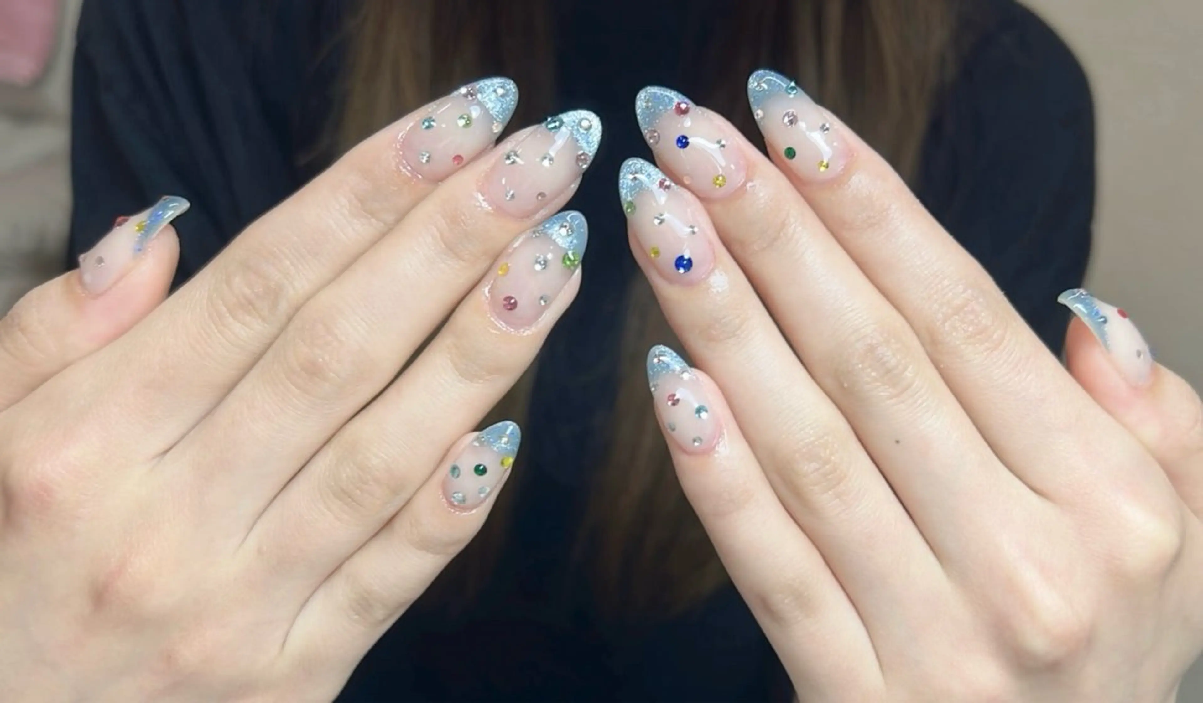 ネイル アートネイル チークネイル 長さ出し フラワーネイル フットネイル YK 美学院のネイルデザイン