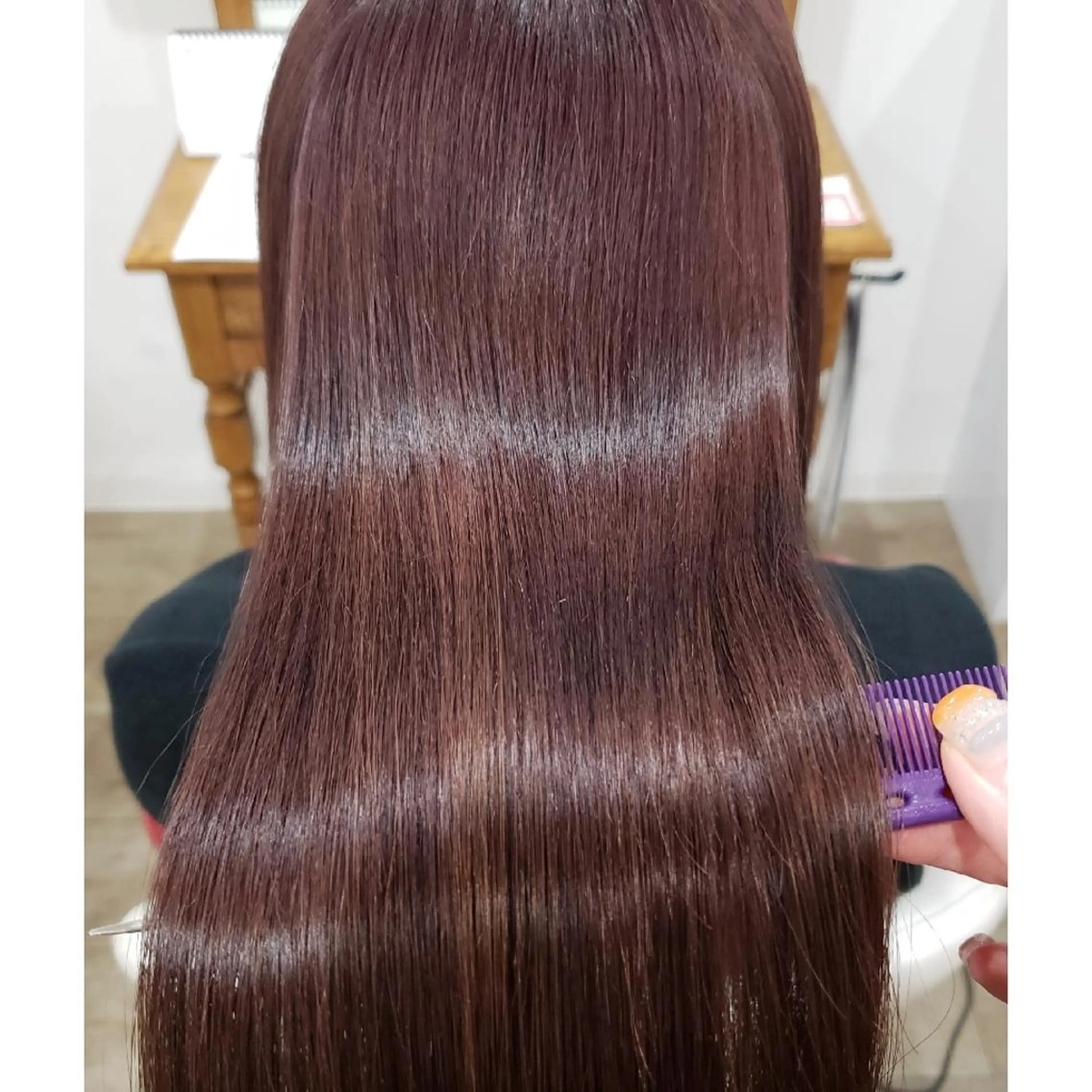 ロング カラー ヘアアレンジ ブラウンカラー レッドカラー レッドブラウン 髪質改善 縮毛矯正 カット ヘアカラー 縮毛矯正 髪質改善サロン🍃 AIRI のヘアスタイル