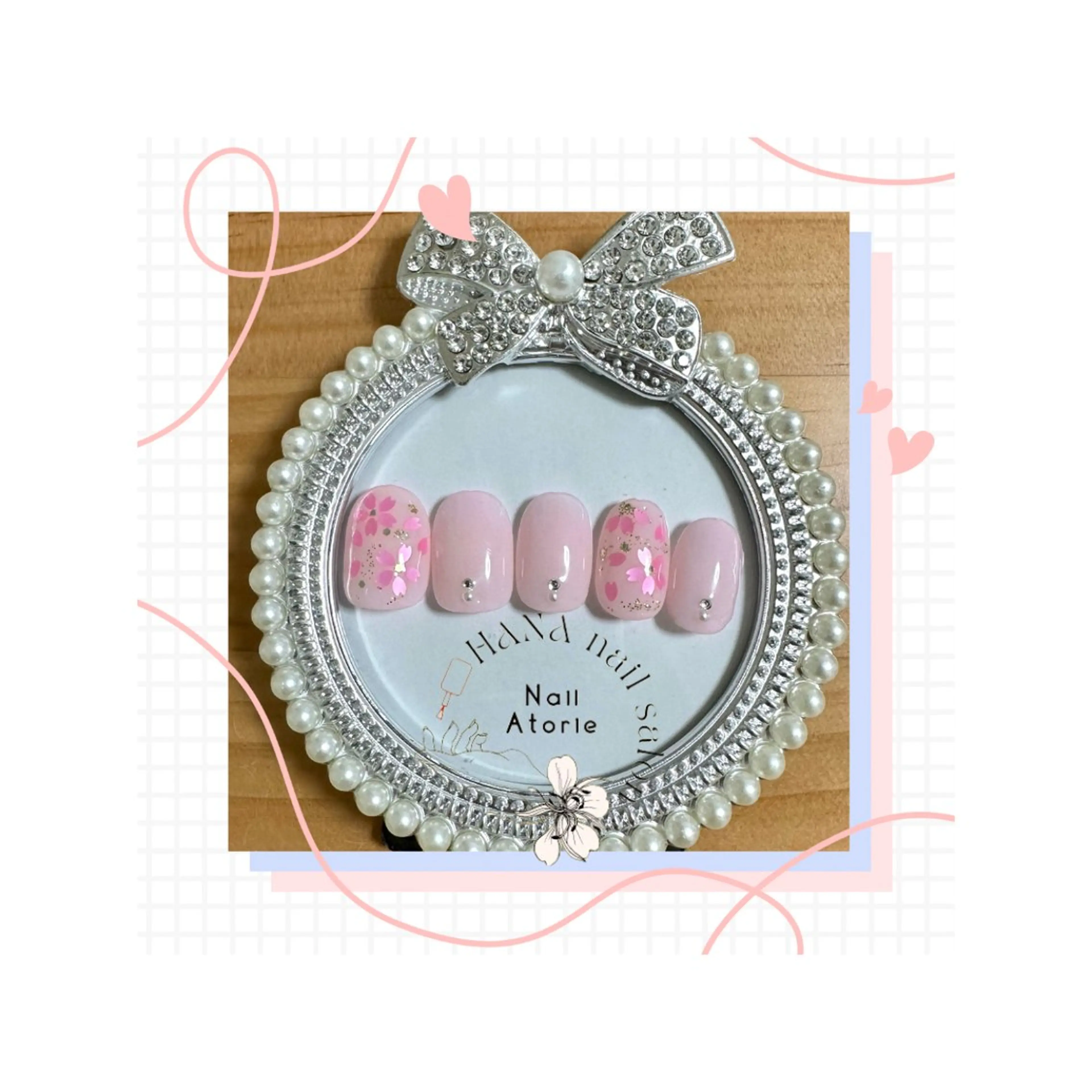 ネイル 桜ネイル オフィスネイル シンプルネイル ハンドネイル HaNA 　nail salonのネイルデザイン