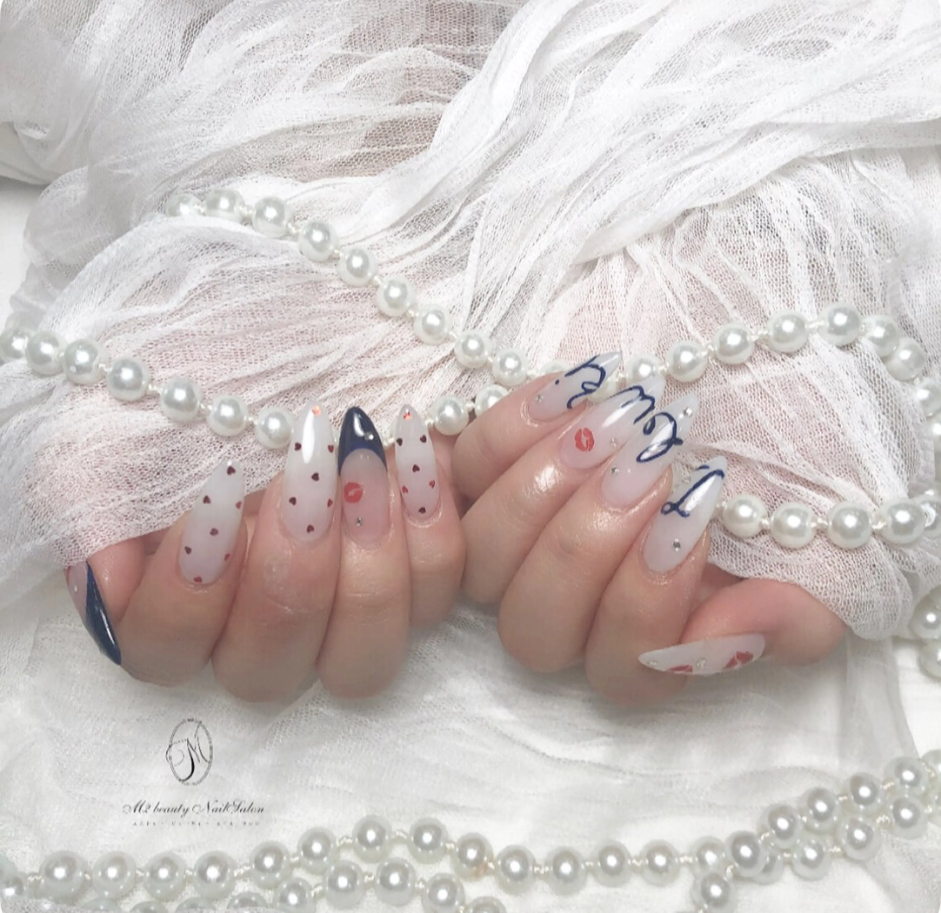 【HANDオフあり】120分アート（ストーン、パール、シールつけ放題）［8~10本］の写真