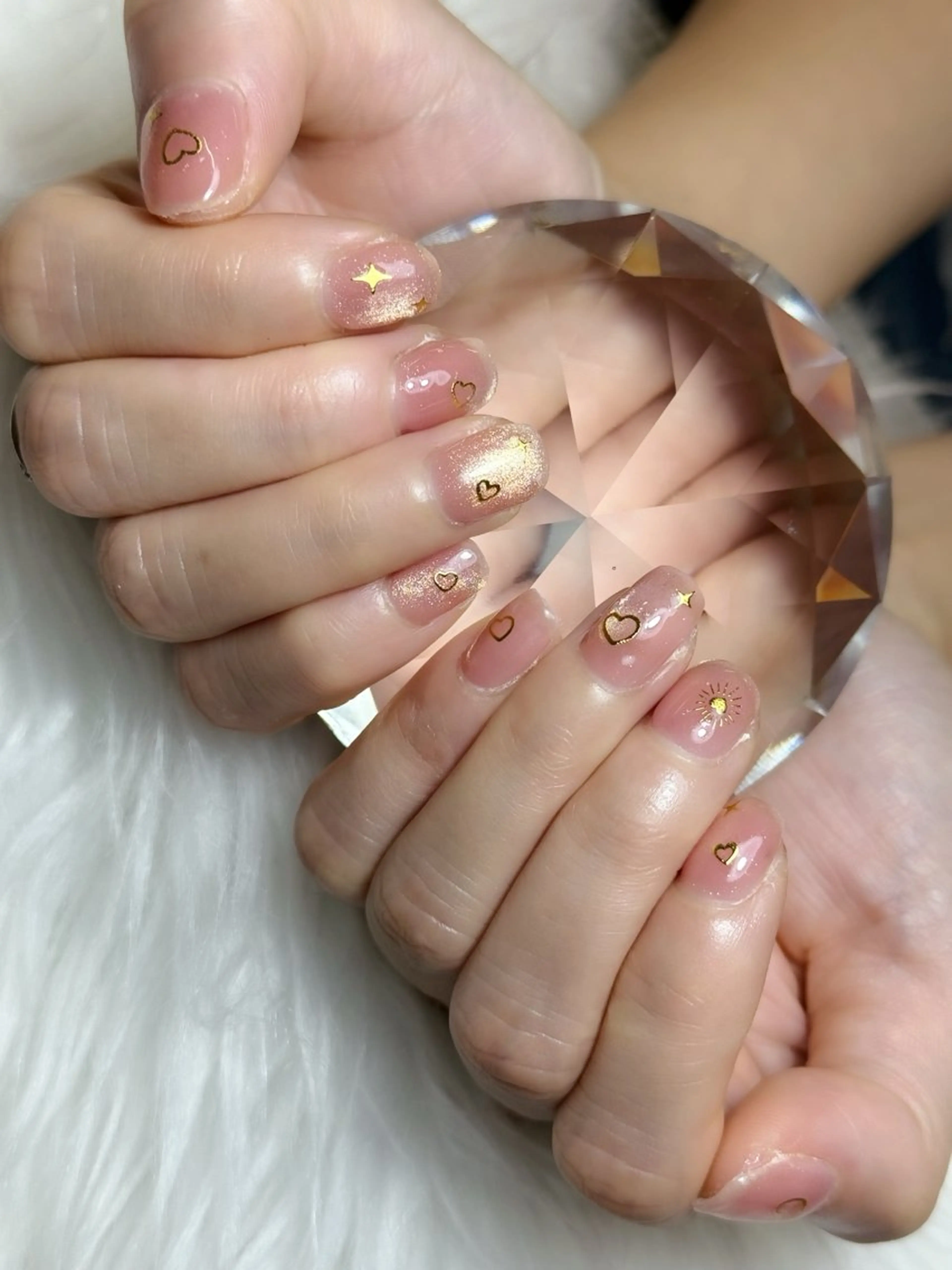 ネイル オーロラネイル チークネイル フットネイル フレンチネイル 韓国ネイル ハンドネイル Lumi Nailのネイルデザイン