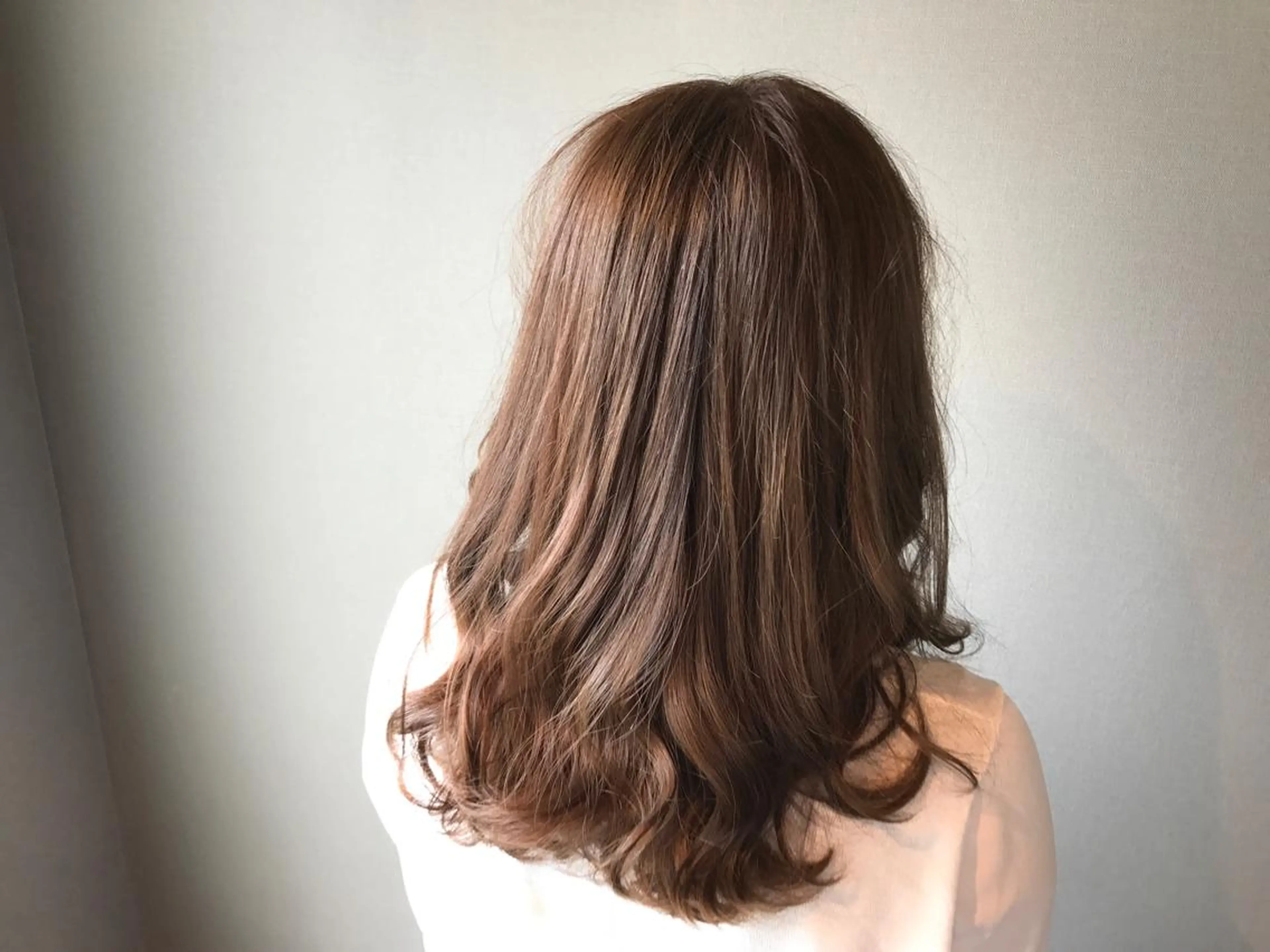 セミロング カラー パーマ ハイライト/髪質改善 ans/黒木 和大のヘアスタイル