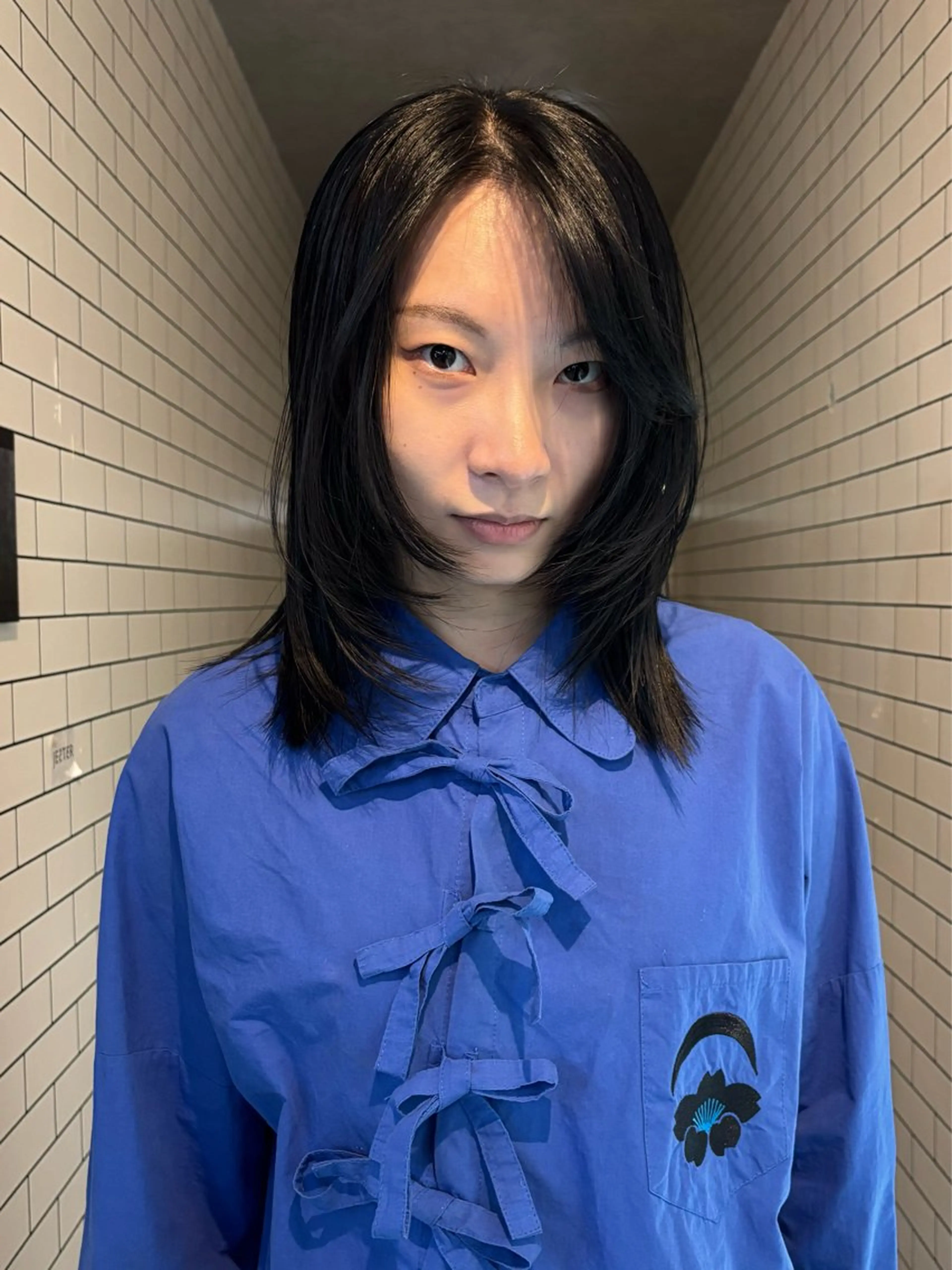 ミディアム 顔周りカット 髪質改善/ブリーチ /烏丸/suzunoのヘアスタイル