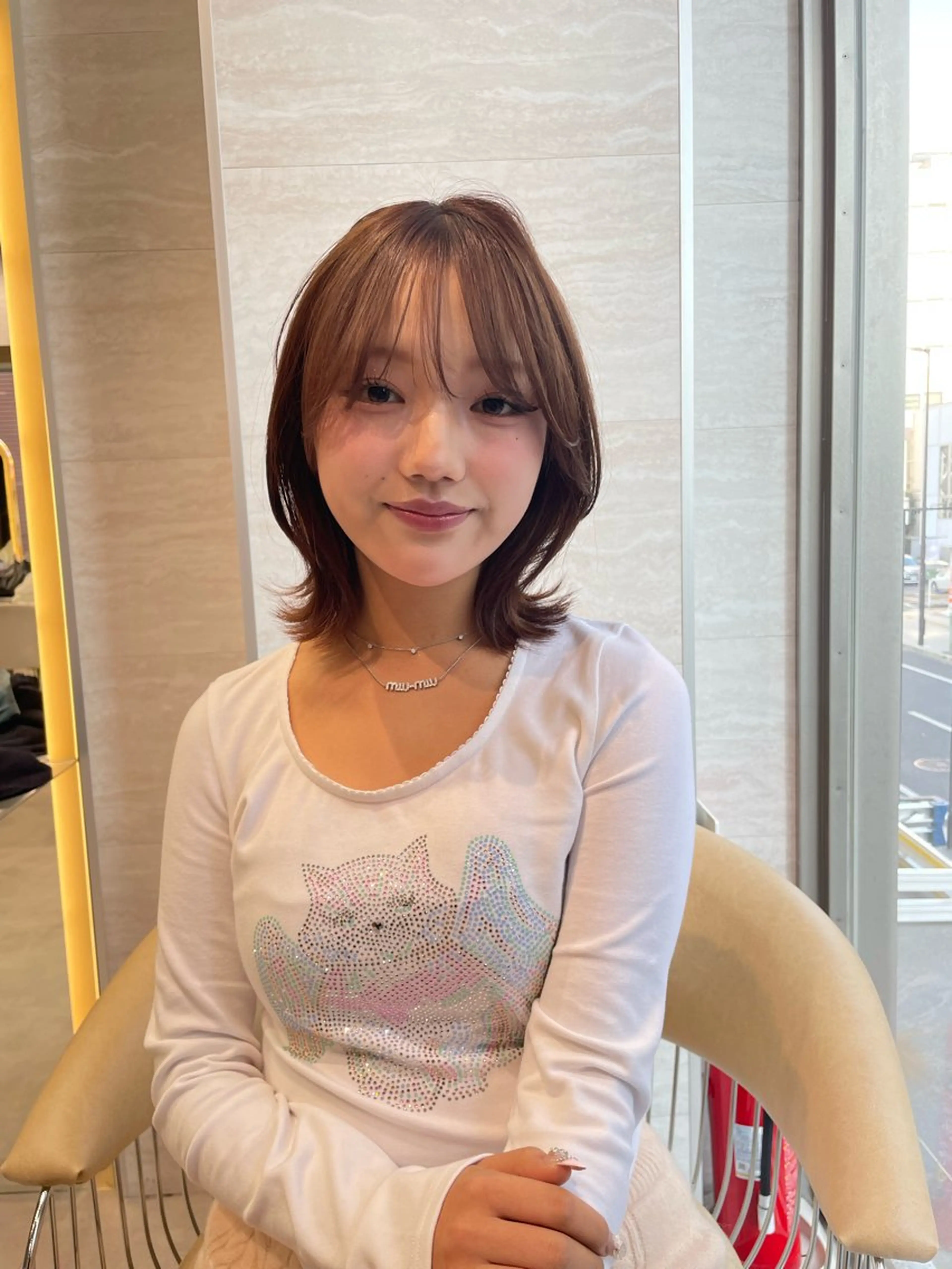 ミディアム ‎髪質改善／ボブ レイヤー／かずや‎のヘアスタイル