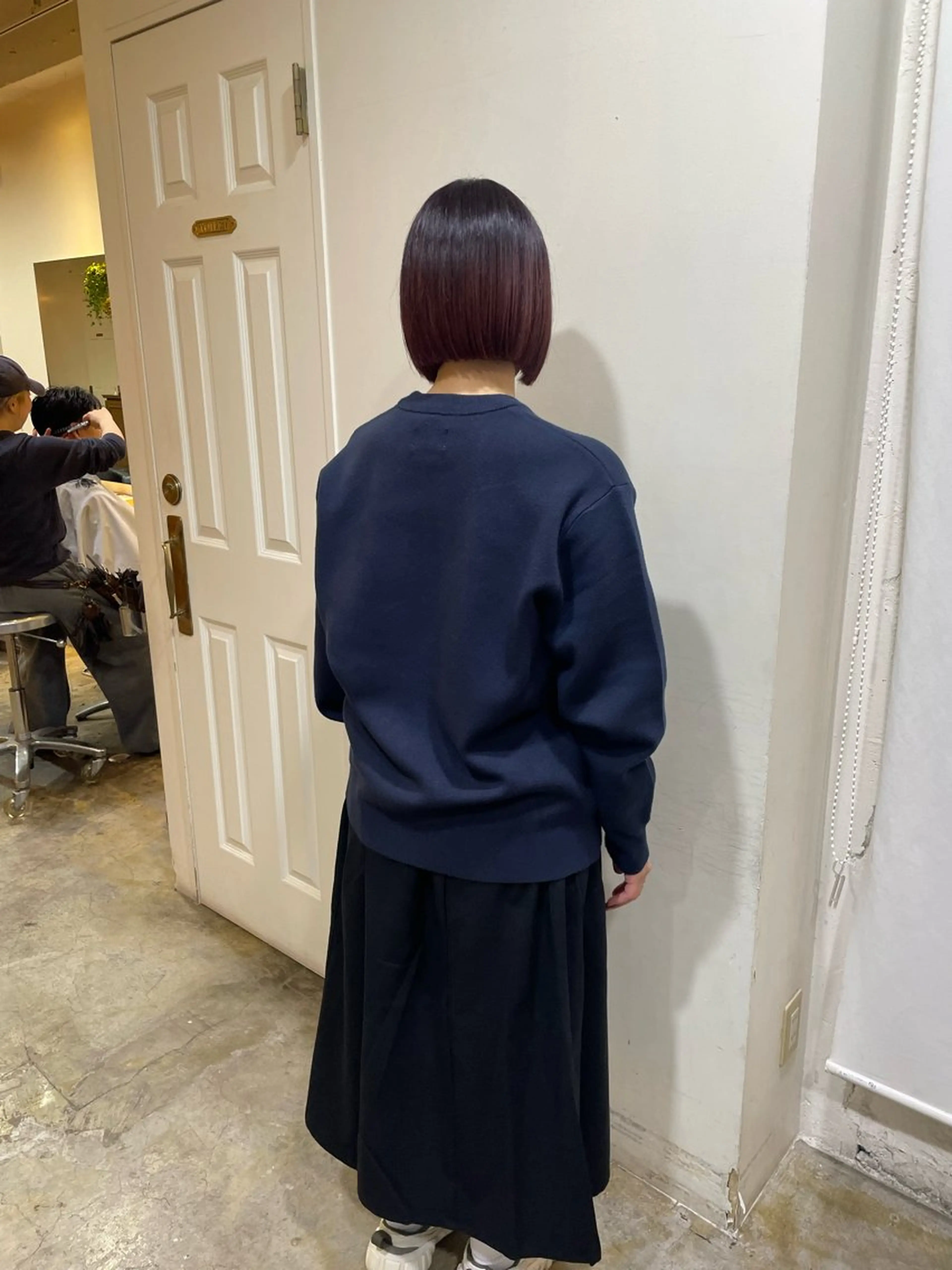 ショート カラー ボルドーカラー グラデーションカラー ボブ MIOベージュカラー 柔らかいカラーのヘアスタイル