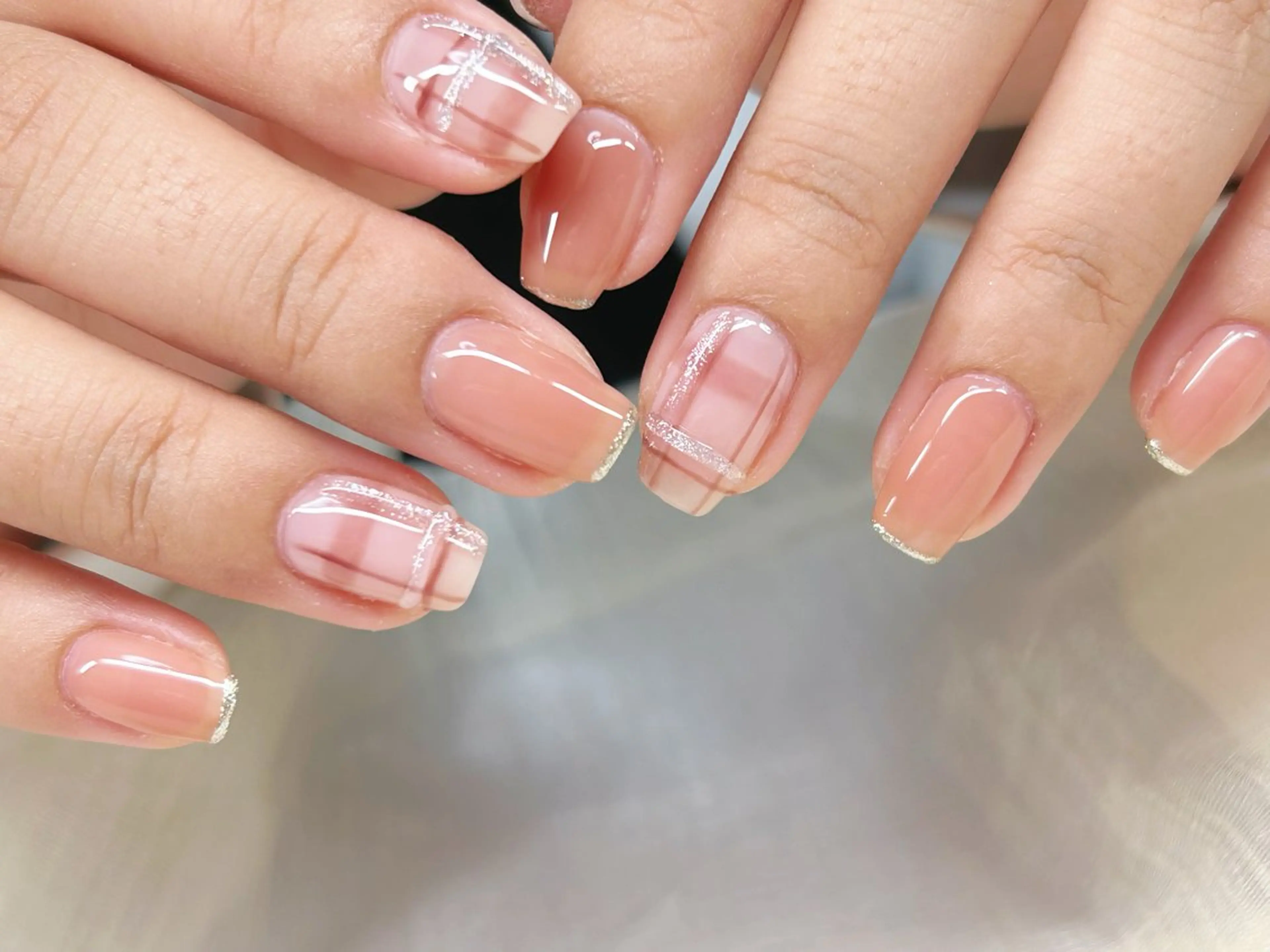 ネイル アートネイル チークネイル 成人式 入学式 長さ出し ハンドネイル Lino Nailのネイルデザイン