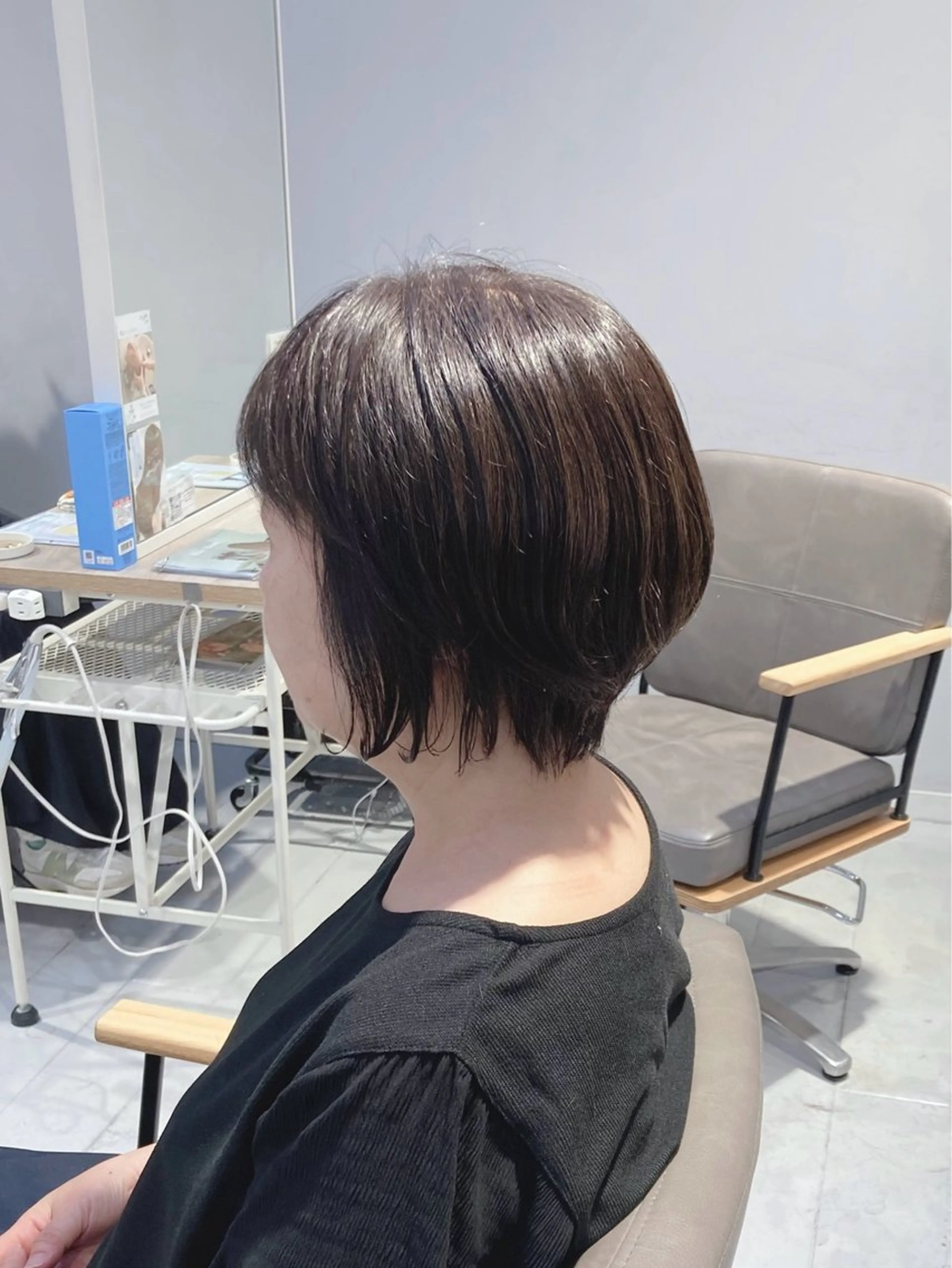 ショート カット ヘアカラー トリートメント 🫧ゆうき🪽 髪質改善/ハイライトのヘアスタイル