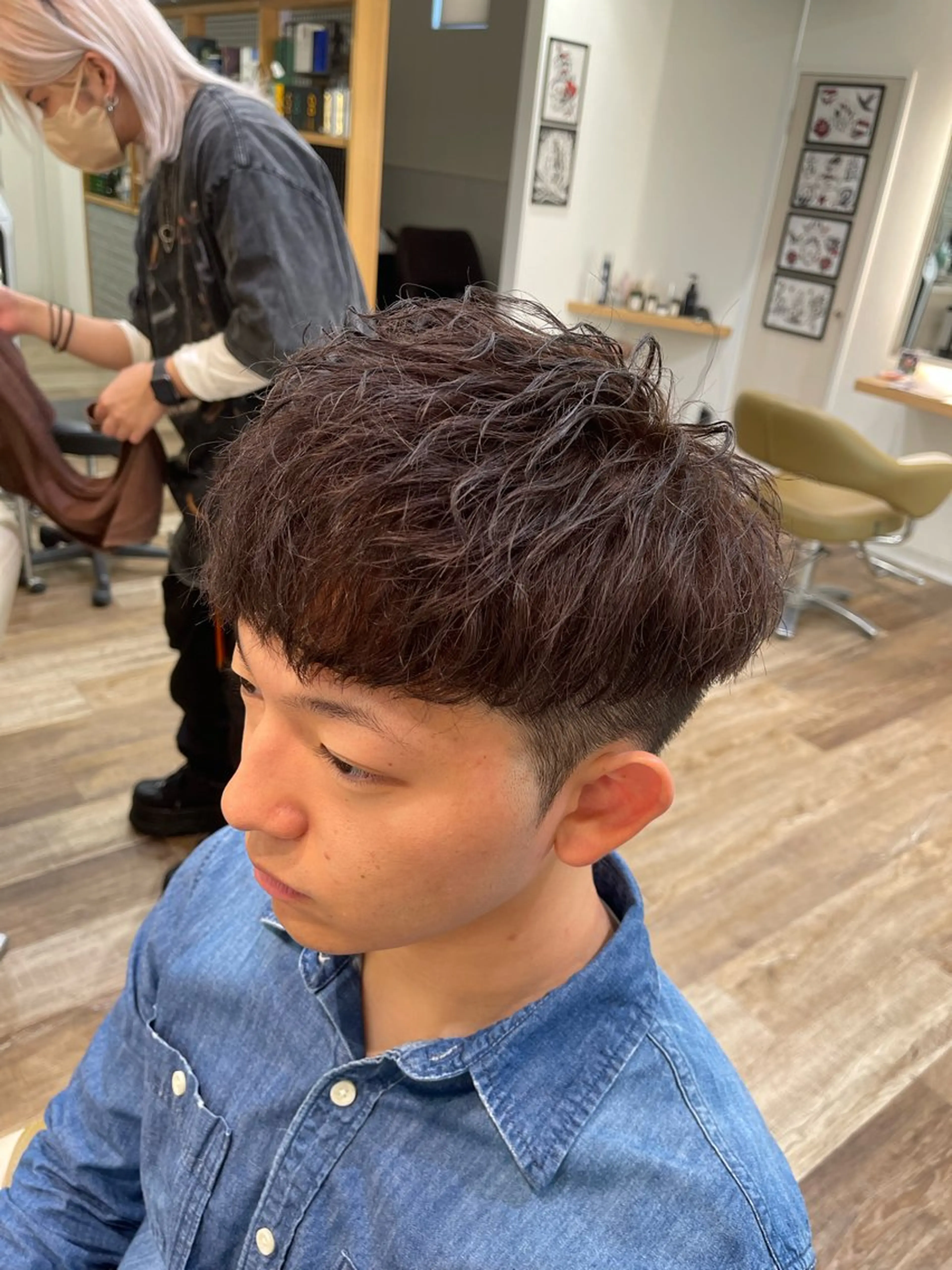 カラー メンズ カット ヘアカラー メンズパーマ 北原寿樹のヘアスタイル