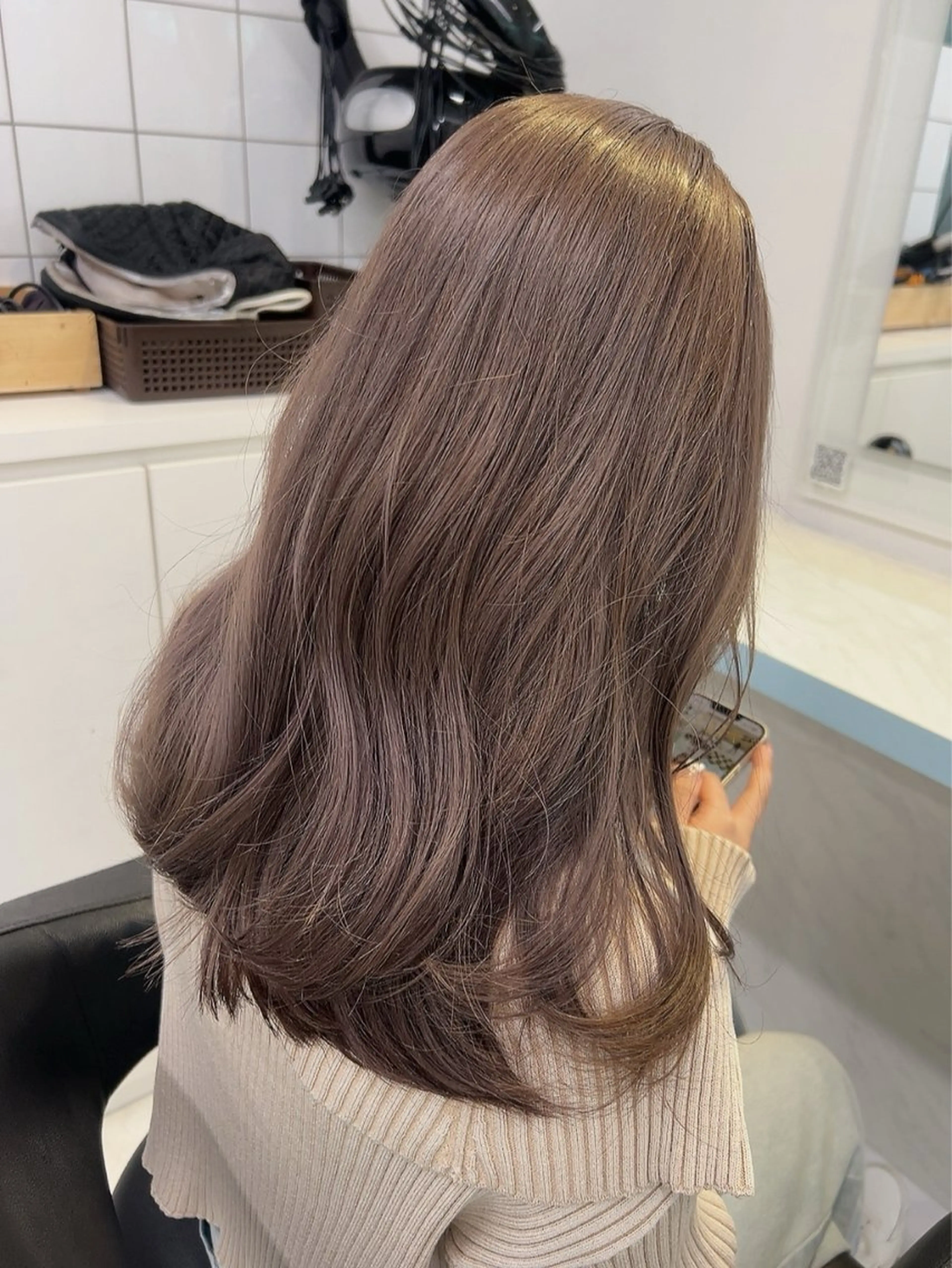 セミロング カラー ヘアカラー トリートメント ヘッドスパ 🥞ベージュ系カラー 【すずきりほ】🥞のヘアスタイル