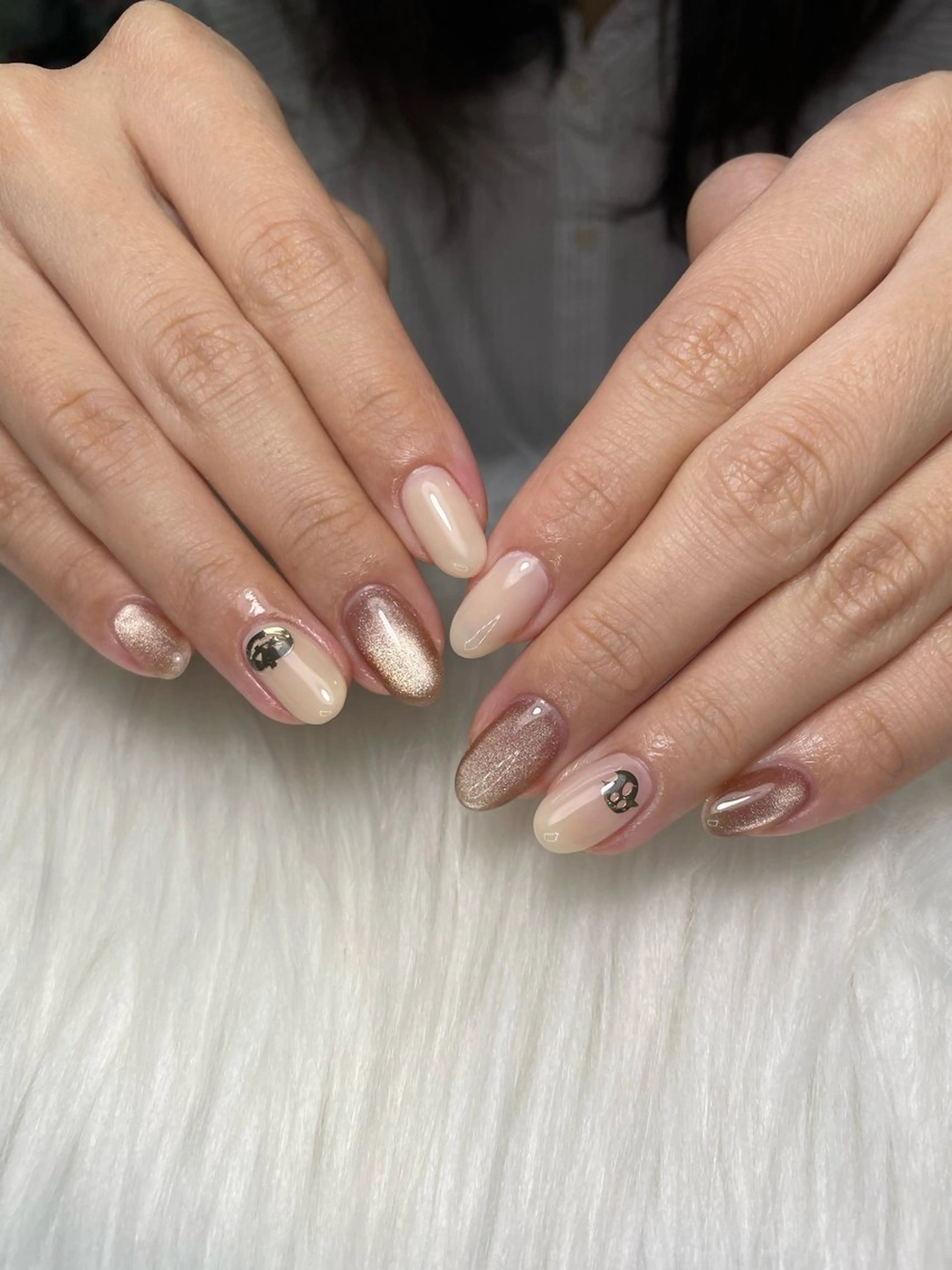 ネイル ハロウィン ハンドネイル ハンドケア 美容室るーじゅ所属・美容室 るーじゅ/しいの木台のマツエク・マツパデザイン