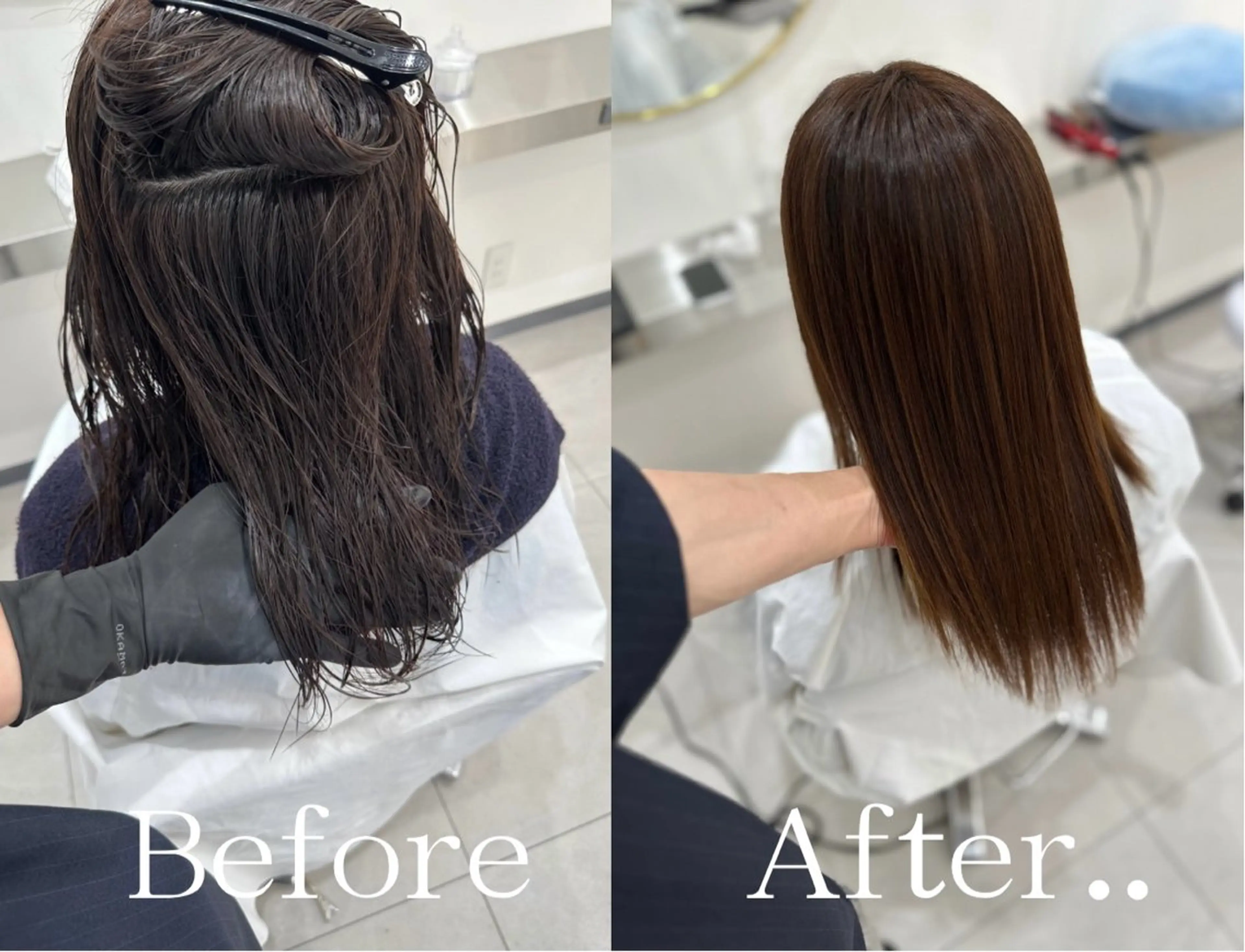 ロング カット 縮毛矯正 トリートメント oyama /髪質改善🌻のヘアスタイル