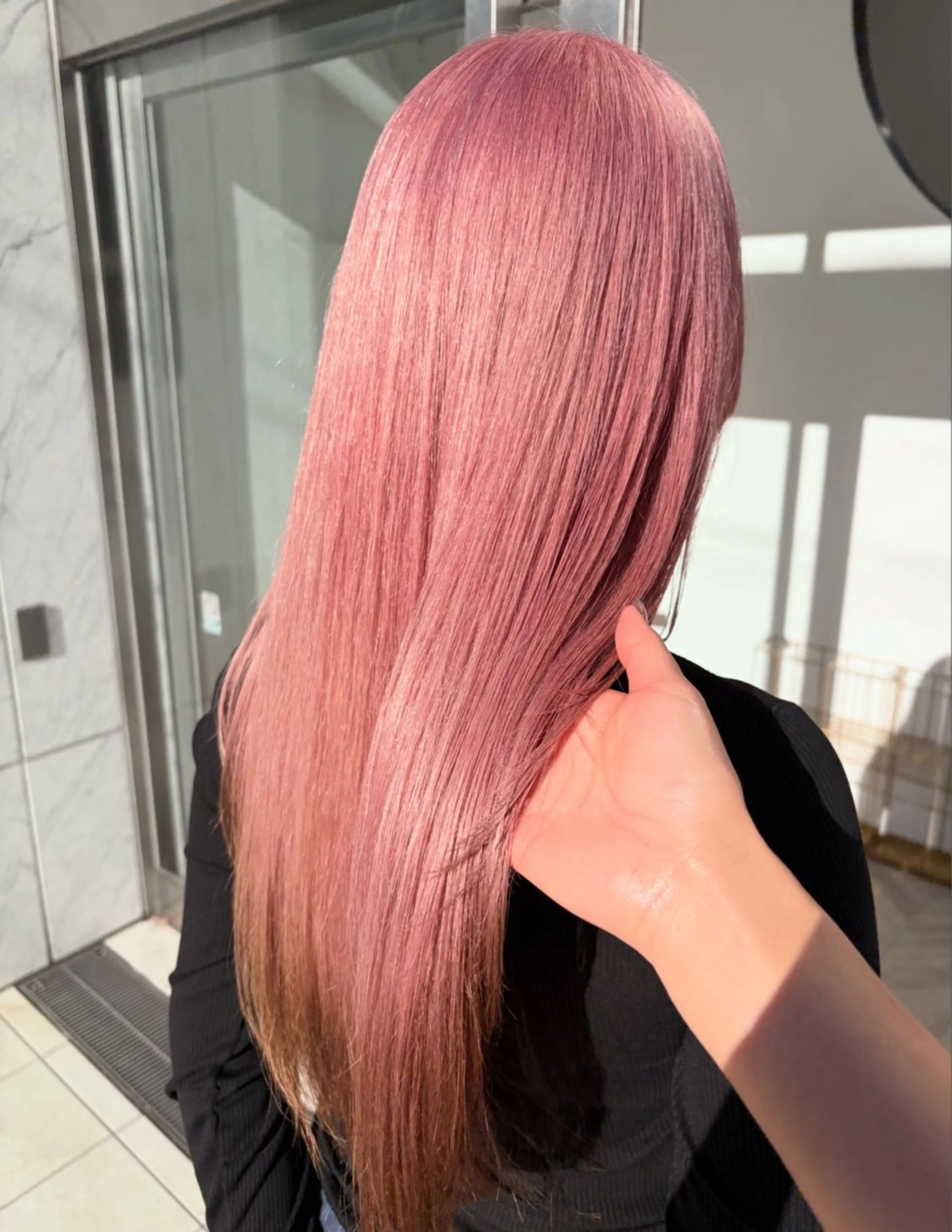 ロング カラー カット ヘアカラー トリートメント ひなた 艶カラー/渋谷のヘアスタイル