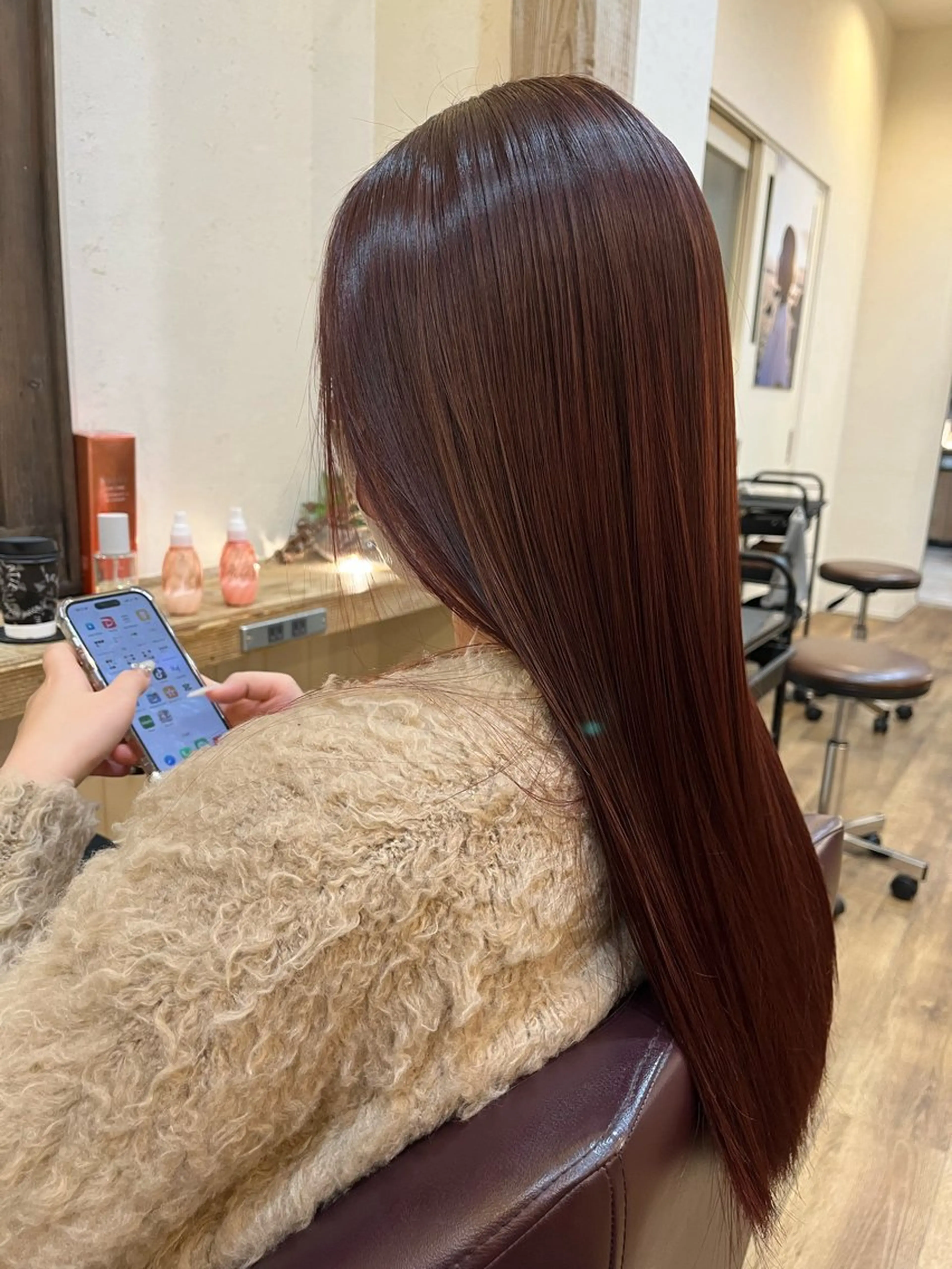 ロング カラー レッドカラー バイオレットカラー ヘアカラー 阿部 翔一郎/暖色系カラーのヘアスタイル