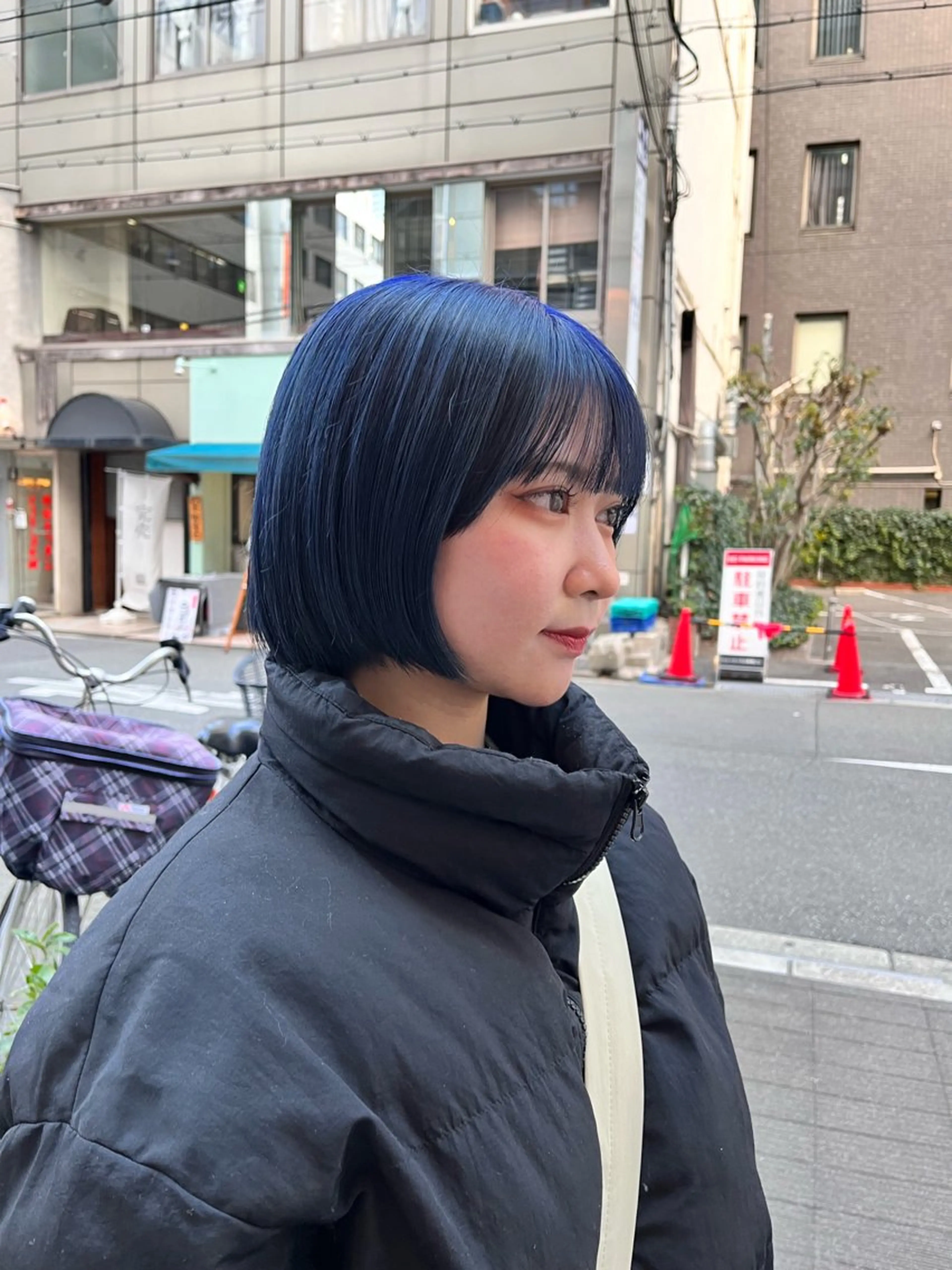 ショート カラー ネイビーカラー ボブ ショートヘア カット ヘアカラー ショート/パーマ/ カラー/FUKOのヘアスタイル