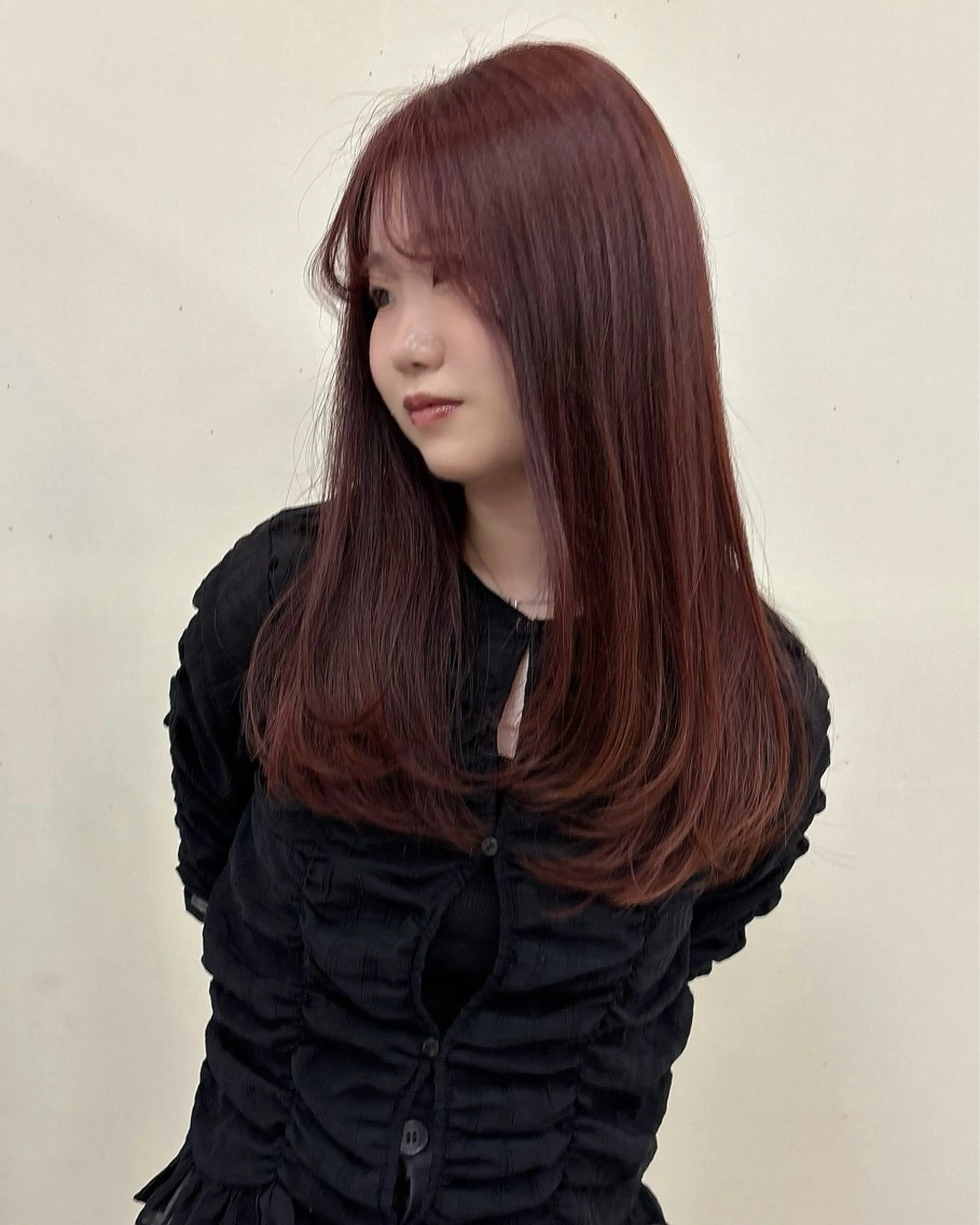 ロング カラー ヘアカラー トリートメント 盛れる韓国ヘア🩰/ 透明感カラー/華のヘアスタイル