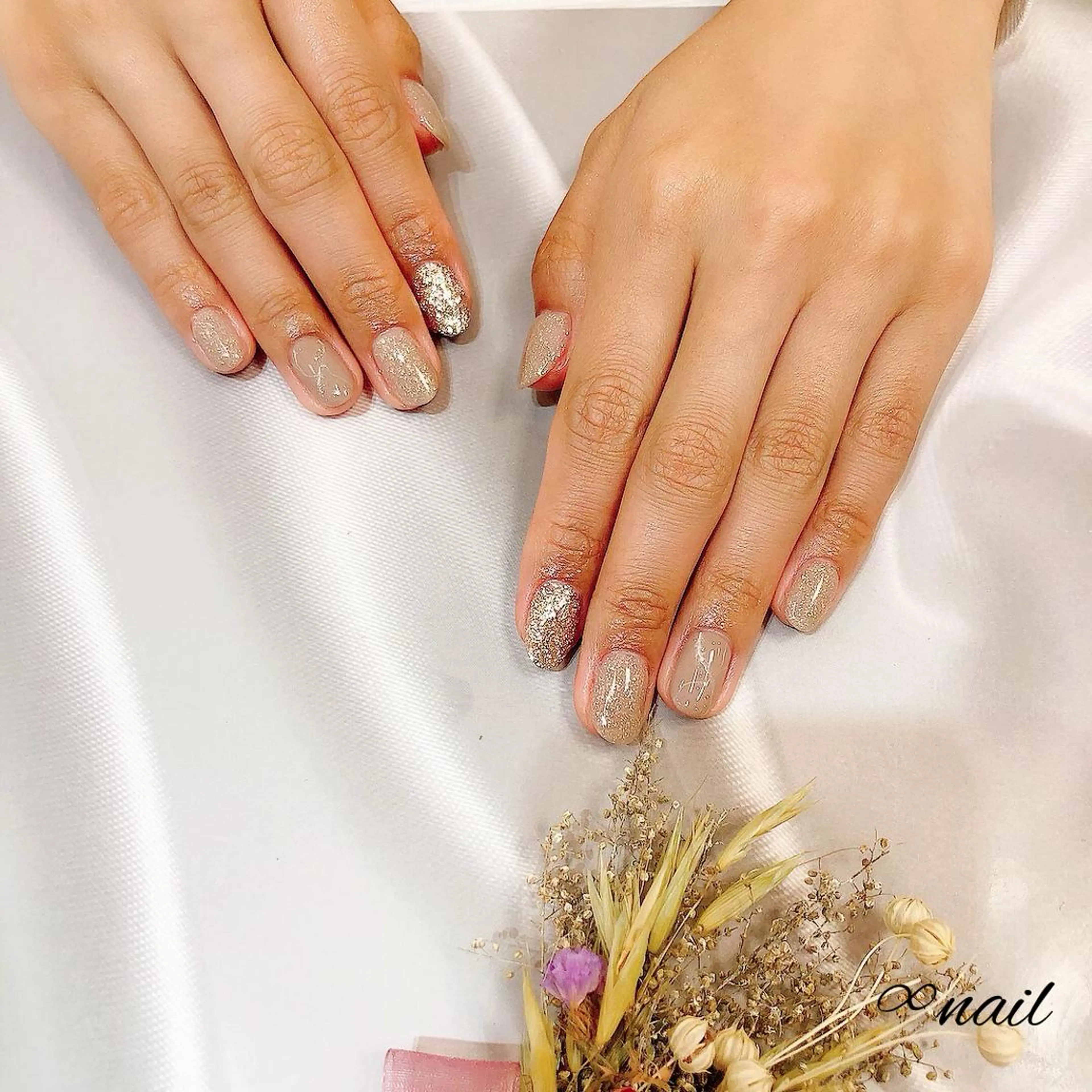 ネイル アートネイル ジェルネイル キラキラネイル オフィスネイル ショートネイル ♾nail 恵美のマツエク・マツパデザイン