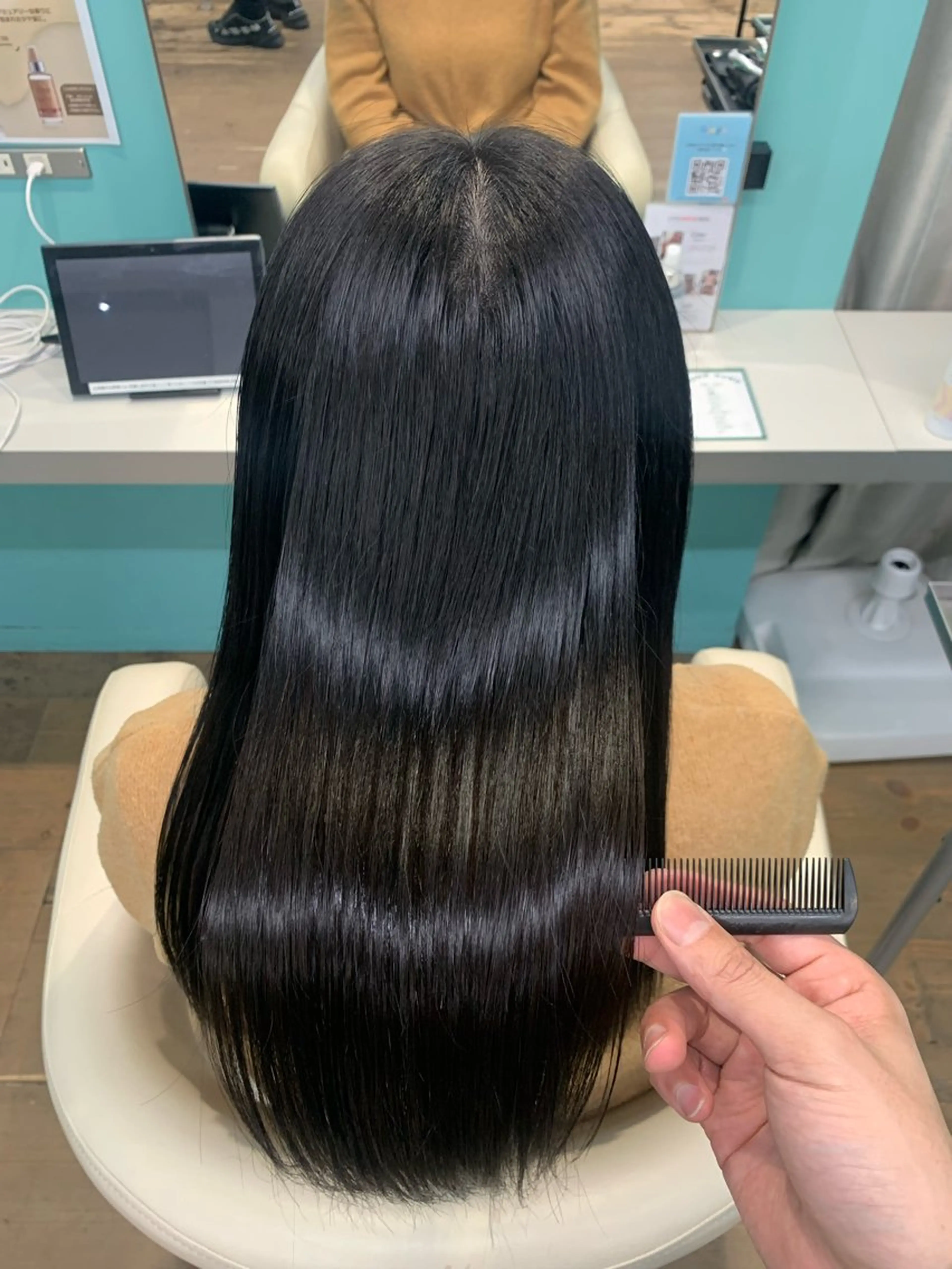 ロング 髪質改善 縮毛矯正 トリートメント 髪質改善ストレート/レイヤーカット/Lee  Horie所属・髪質改善&縮毛矯正 池本　有宏のヘアスタイル