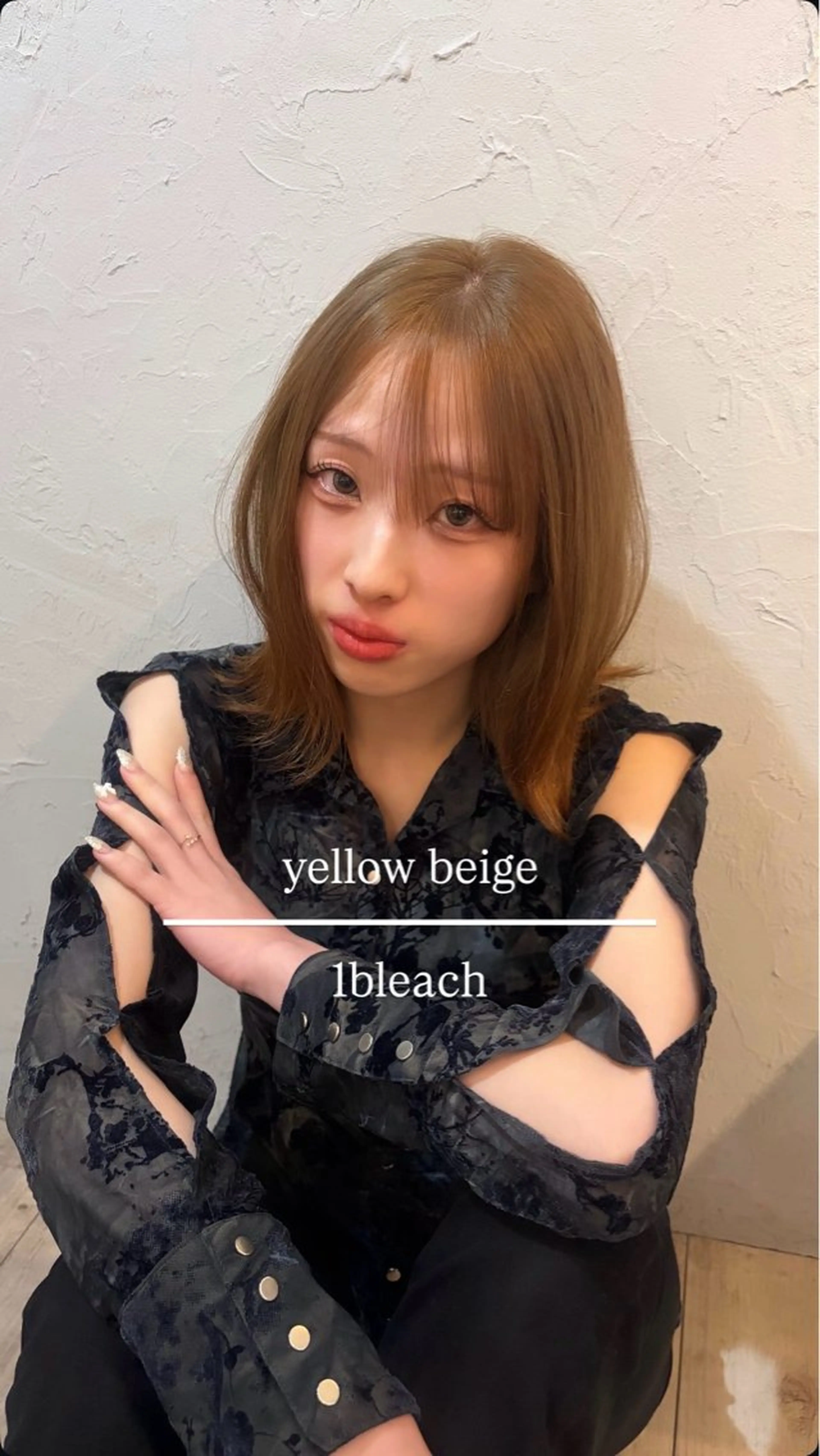 カラー ベージュカラー ブリーチ cie所属・cie ヒナタのヘアスタイル