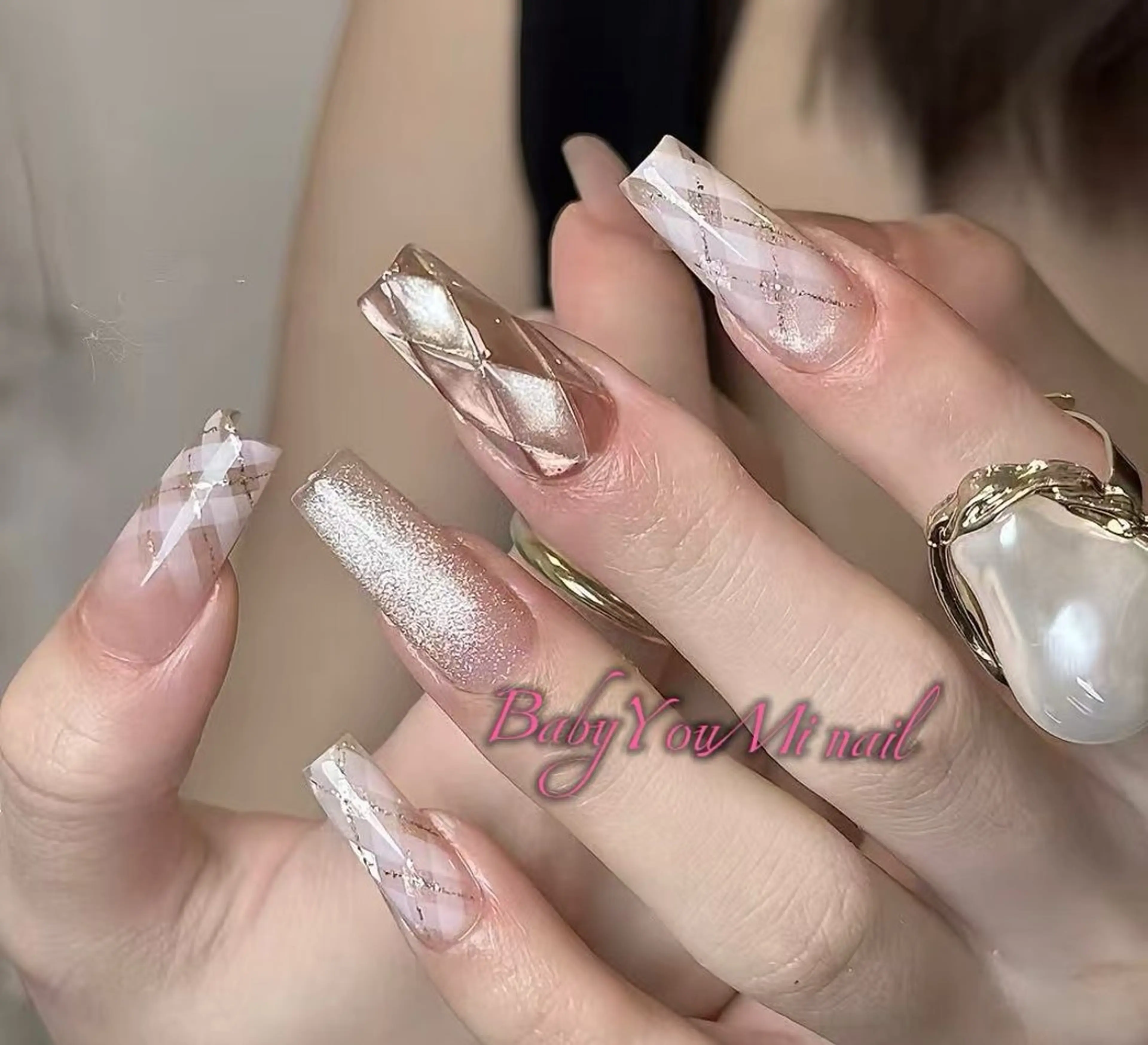 ネイル オーロラネイル フラワーネイル フットネイル フレンチネイル ジェルネイル ハンドネイル BabyYouMi nailのネイルデザイン