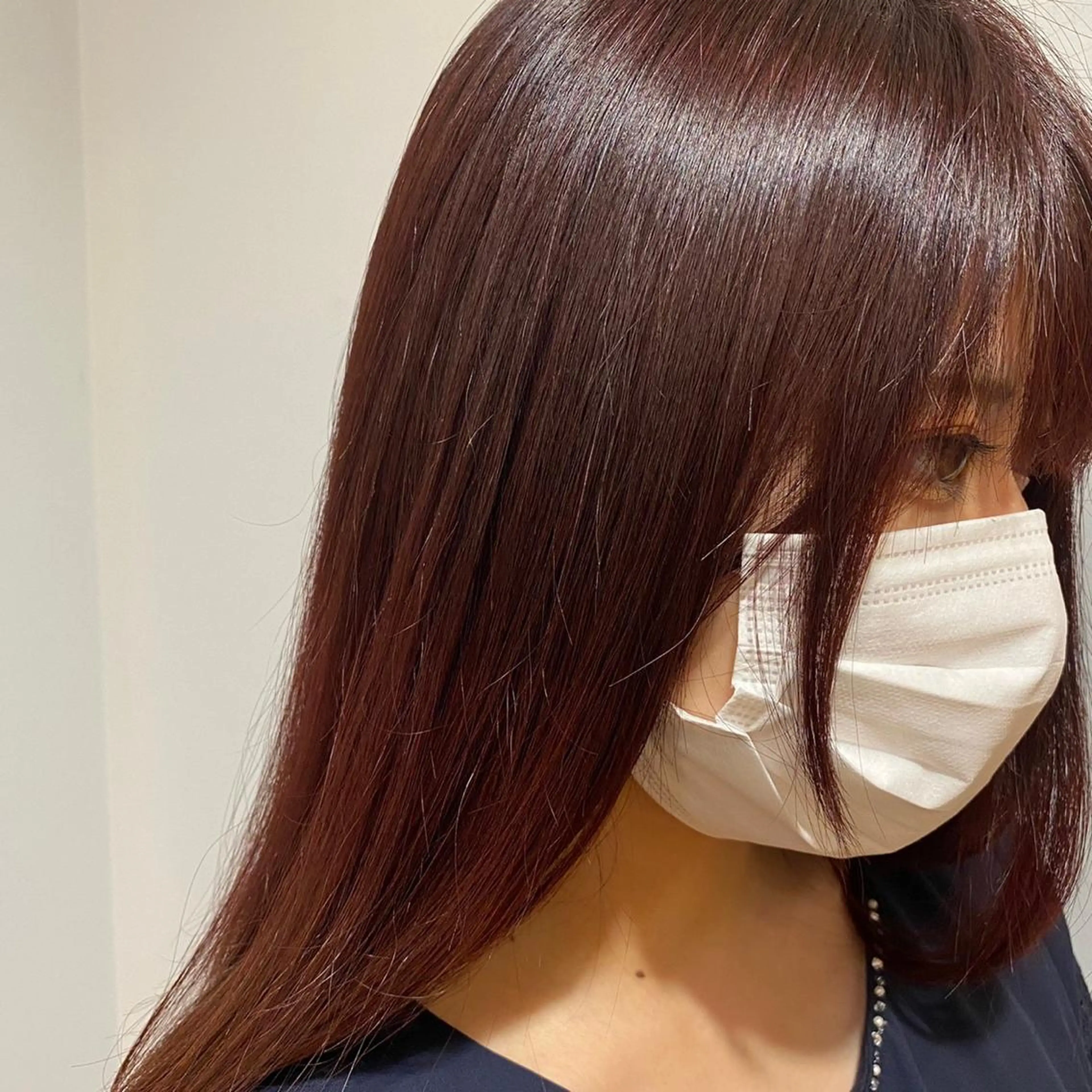 ミディアム ハイトーンカラー 中村優成のヘアスタイル